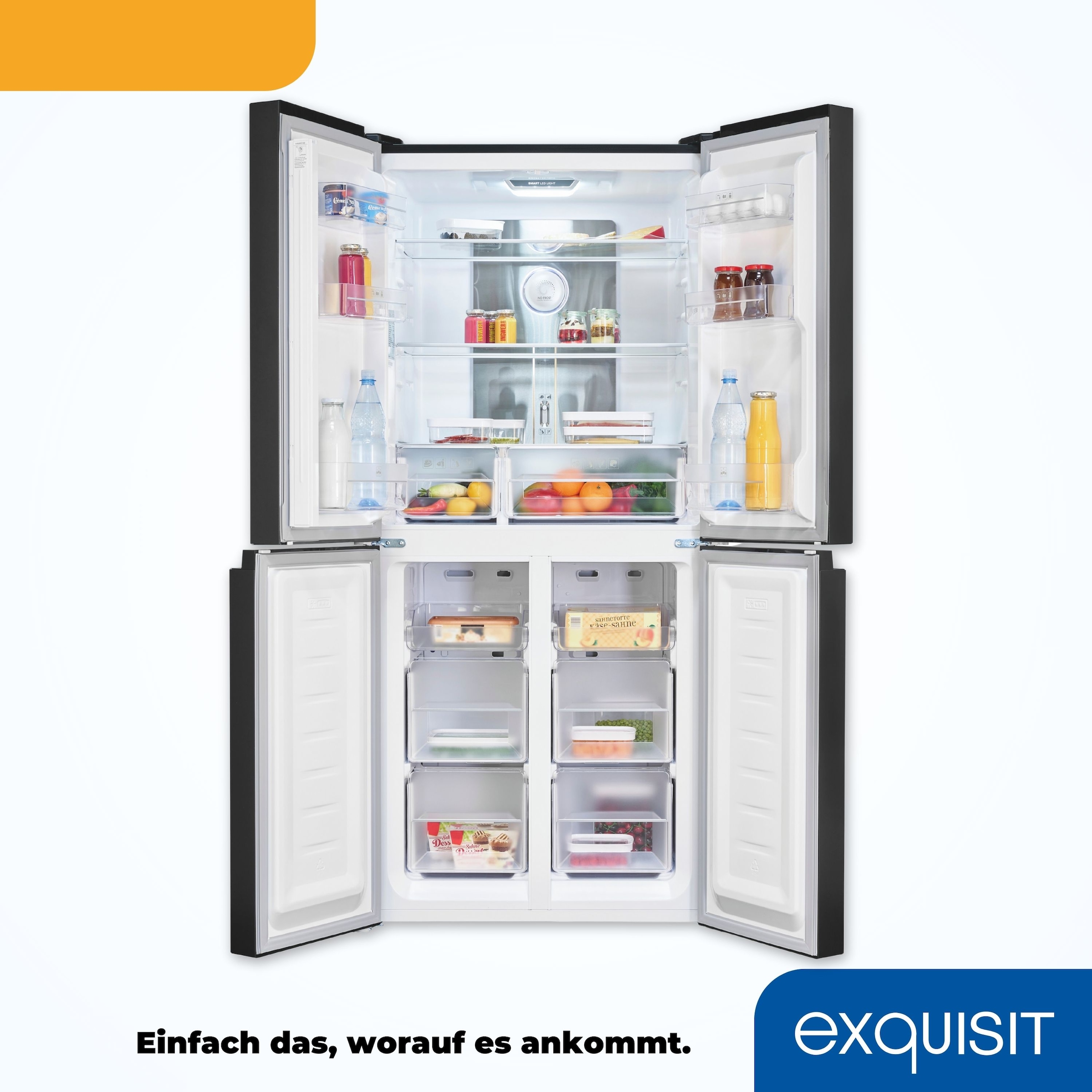 exquisit Multi Door »MD425-150-040C inoxlook-az« 180 cm hoch 79 cm breit