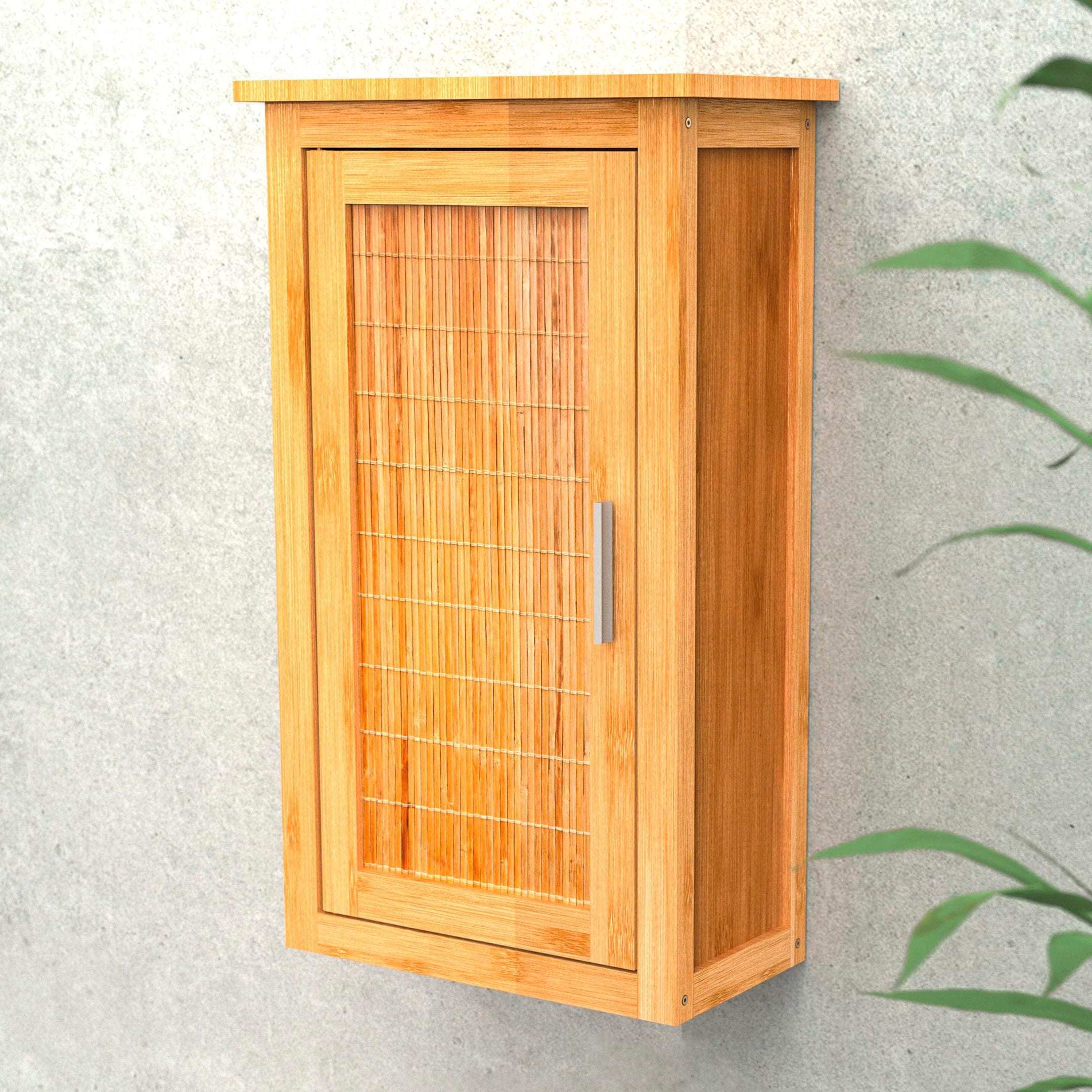 Badezimmer Hängeschrank Bambus 2 Ablagen kaufen