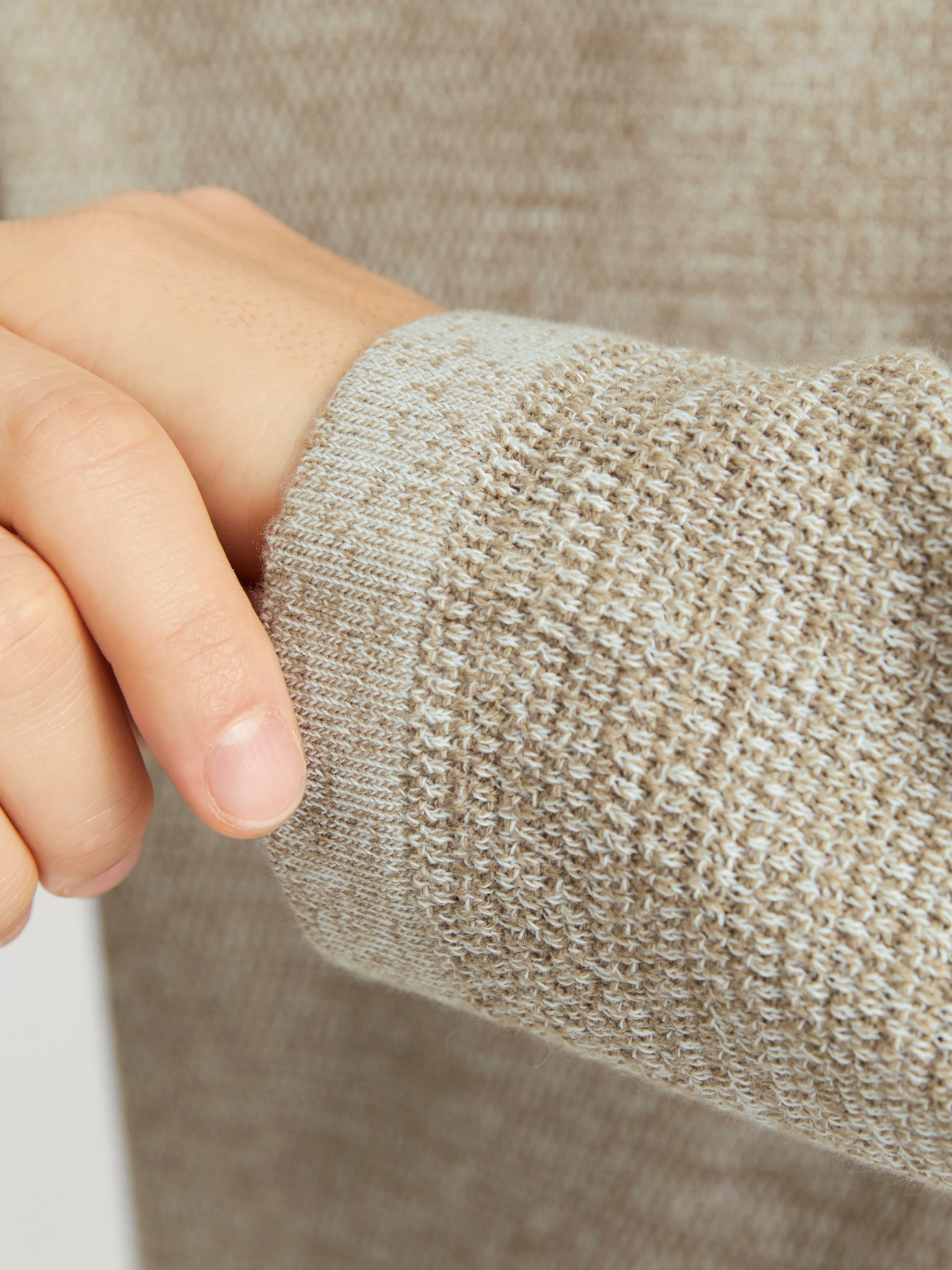Jack & Jones Rundhalspullover »JJEGEORGE KNIT CREW NECK NOOS«, mit Strick Optik