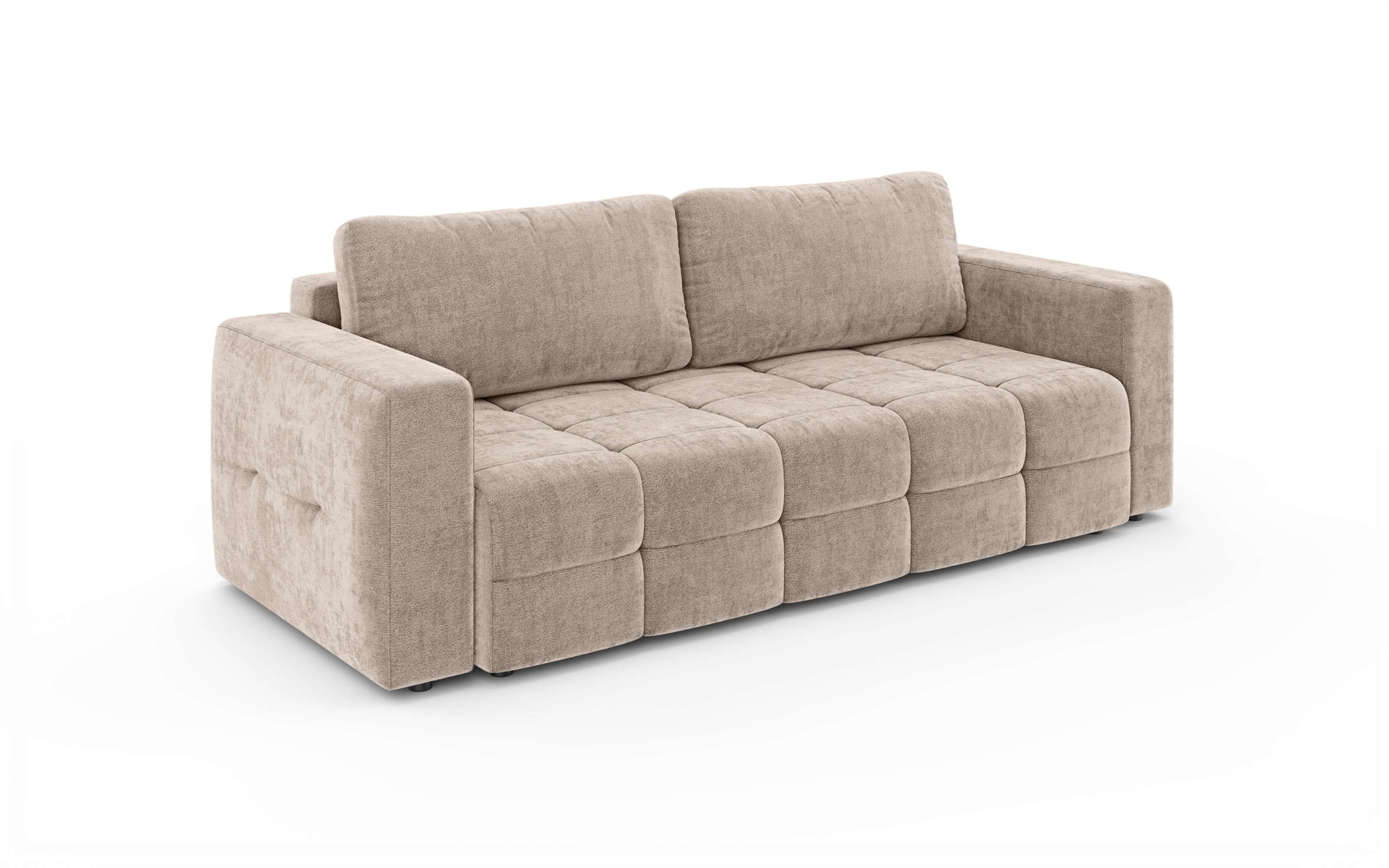 OTTO home 3-Sitzer »JONNO Schlafsofa mit Bettkasten, komfortables Sitzgefühl, Breite 242cm« Liegefläche 150x193cm, inklusive Rückenkissen, moderne Steppung