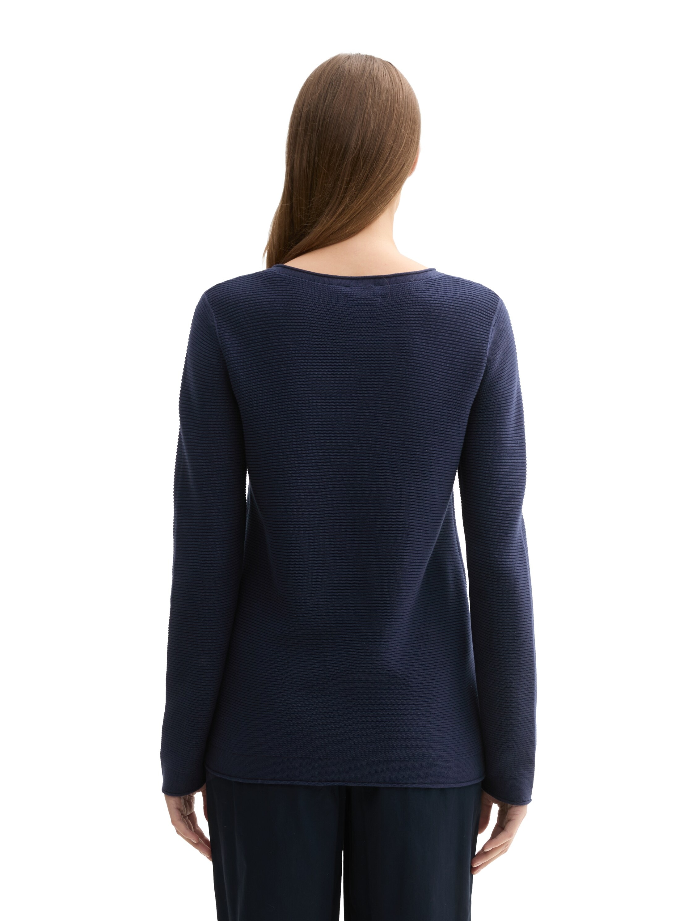 TOM TAILOR Strickpullover, in Streifen Stuktur