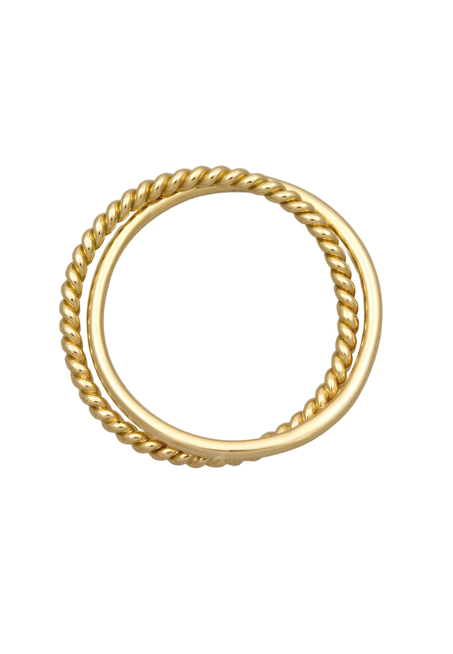 Elli Premium Silberring »Ring Wickelring Klassik Fein Gedreht 375 Gelbgold«