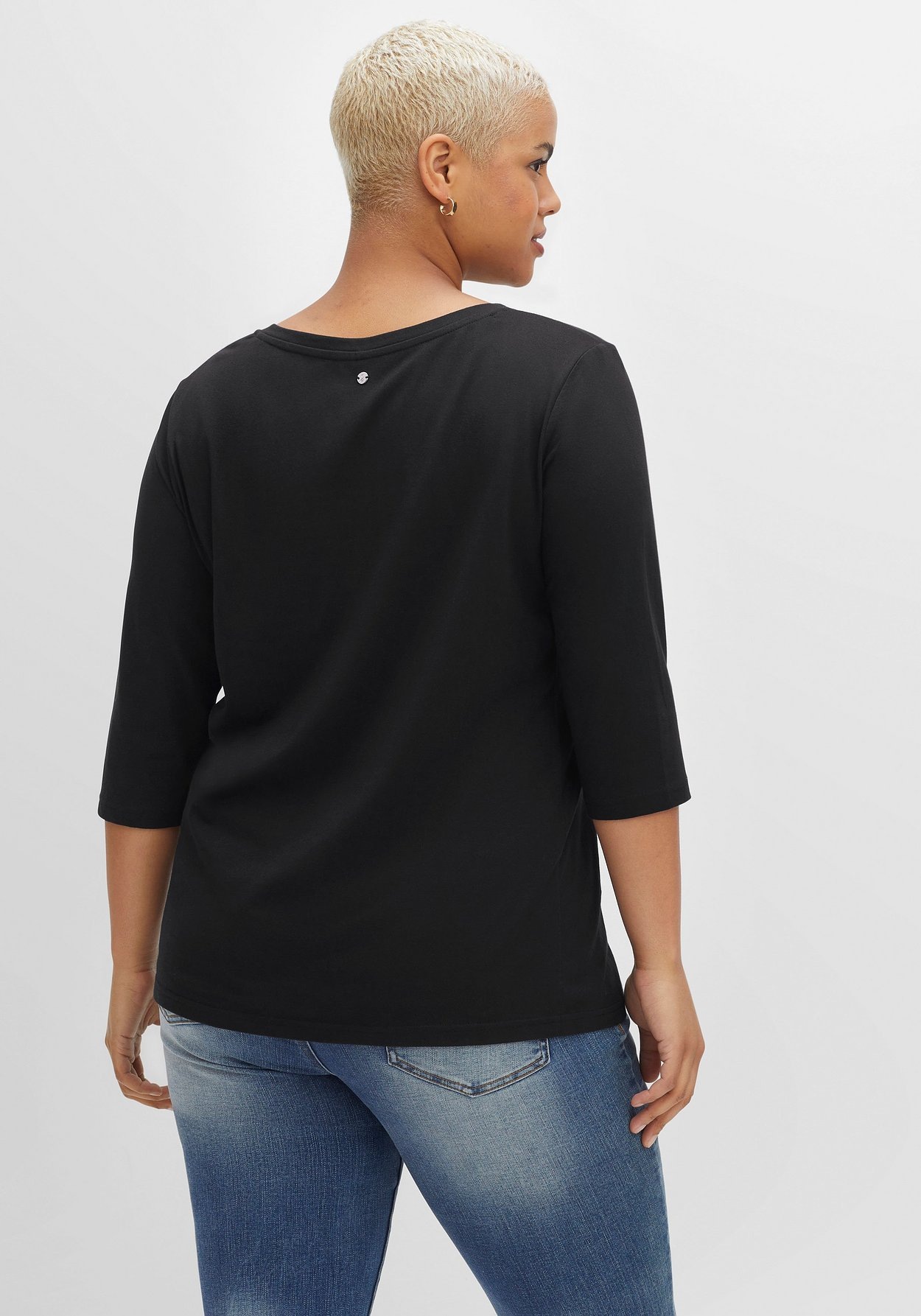 Sheego 3/4-Arm-Shirt »3/4-Arm-Shirt aus trageangenehmem Baumwoll-Modal-Mix«