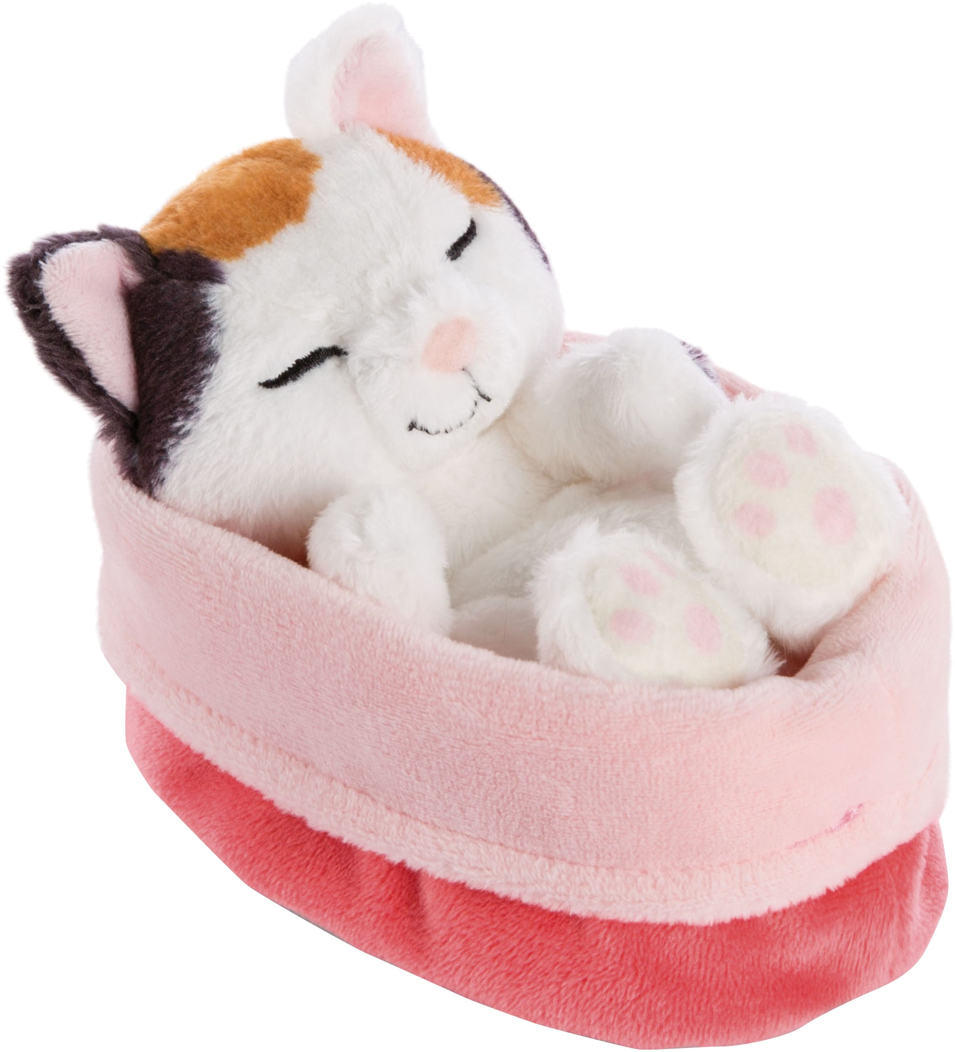 Nici Kuscheltier »Sleeping Pets, Glückskatze, 12 cm« im Körbchen