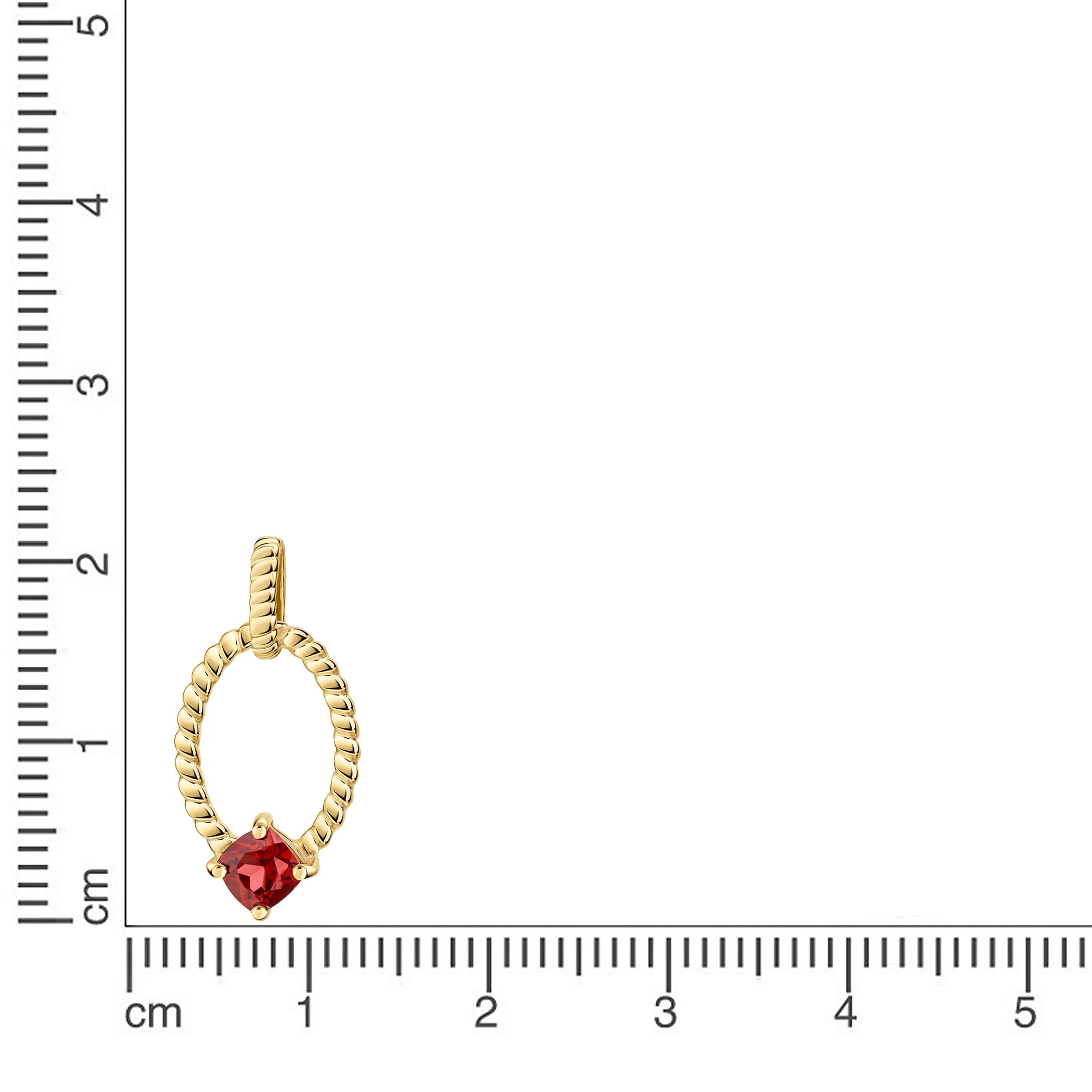 Firetti Kettenanhänger »Schmuck Geschenk Gold 333 Halsschmuck Anhänger ovale Form«  mit Granat
