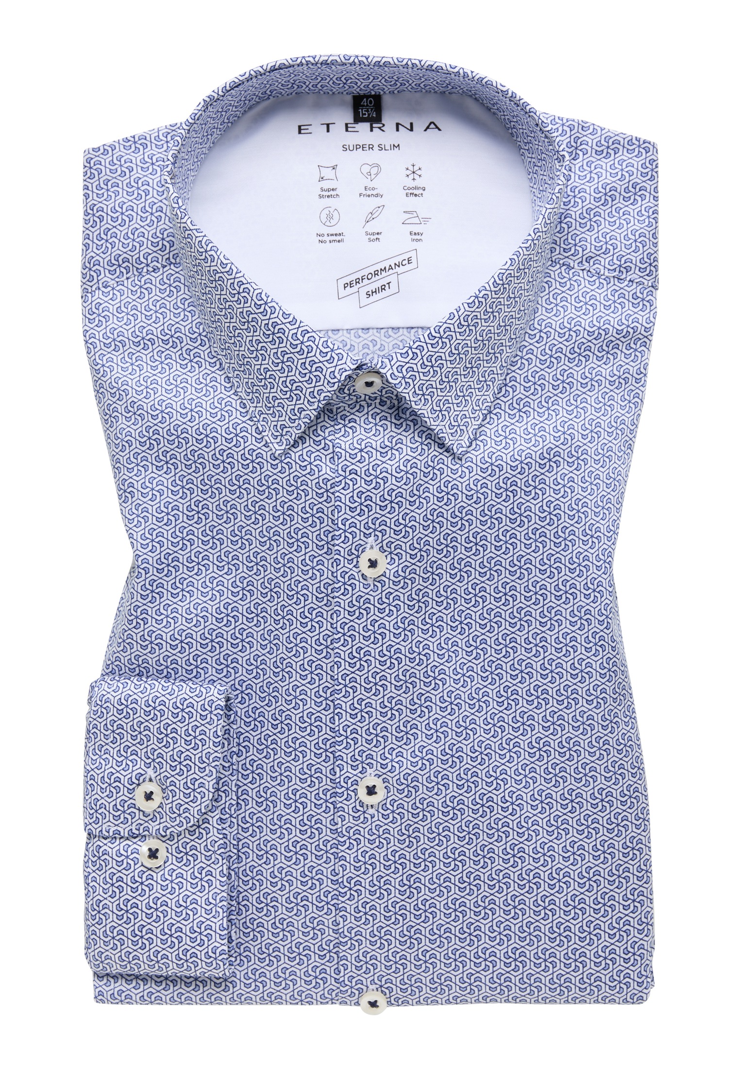 Eterna Langarmhemd »SUPER SLIM« EASY IRON (bügelleicht)