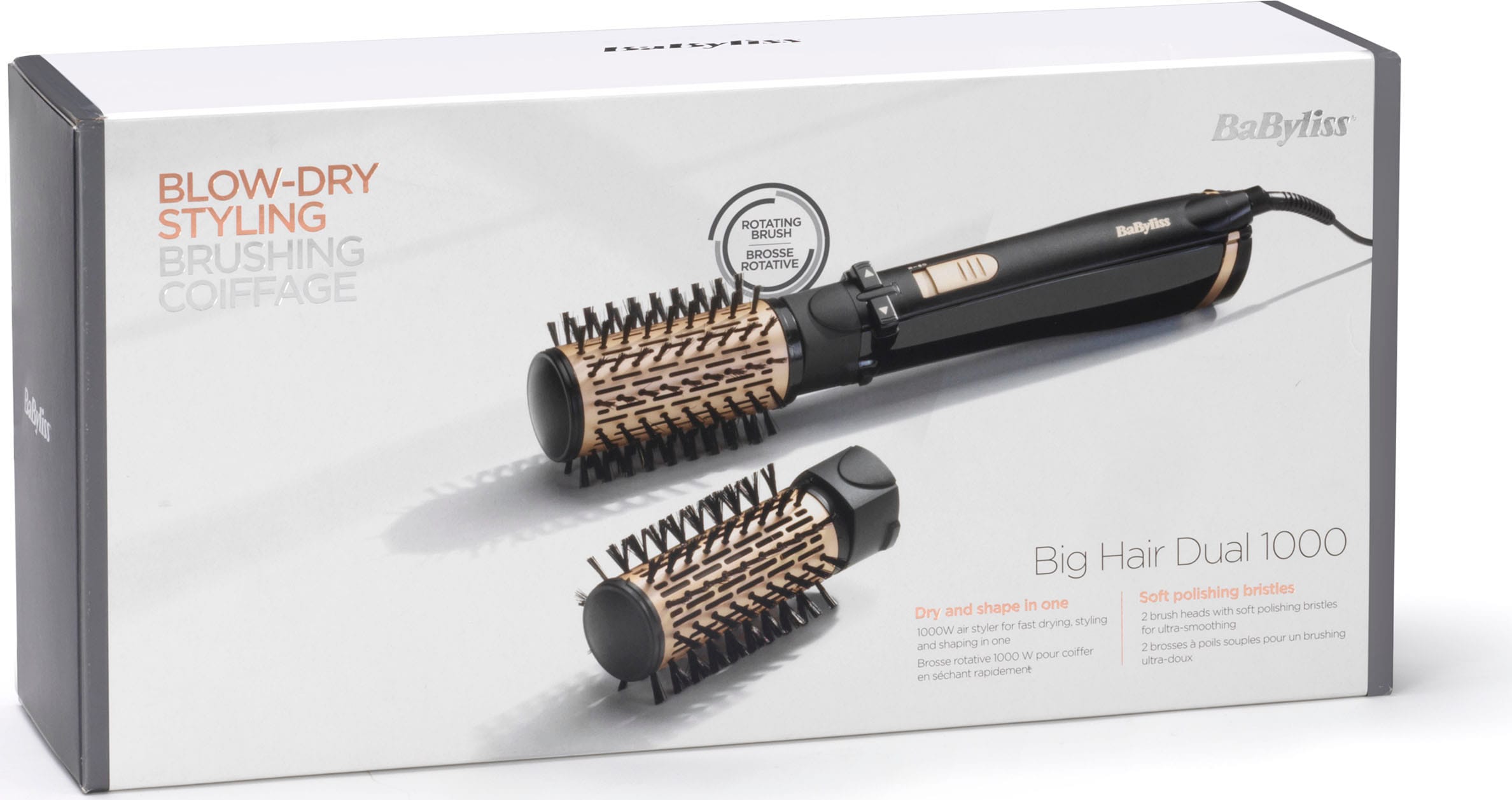 BaByliss Warmluftbürste »Big Hair 1000 AS962E«, 2 Aufsätze}