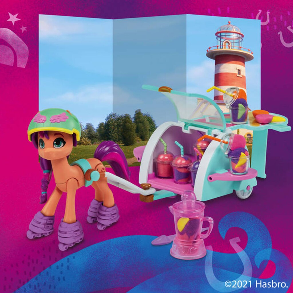 Hasbro Spielfigur »My Little Pony, A New Generation Smoothie Shop Sunny Starscout«, mit viel Zubehör