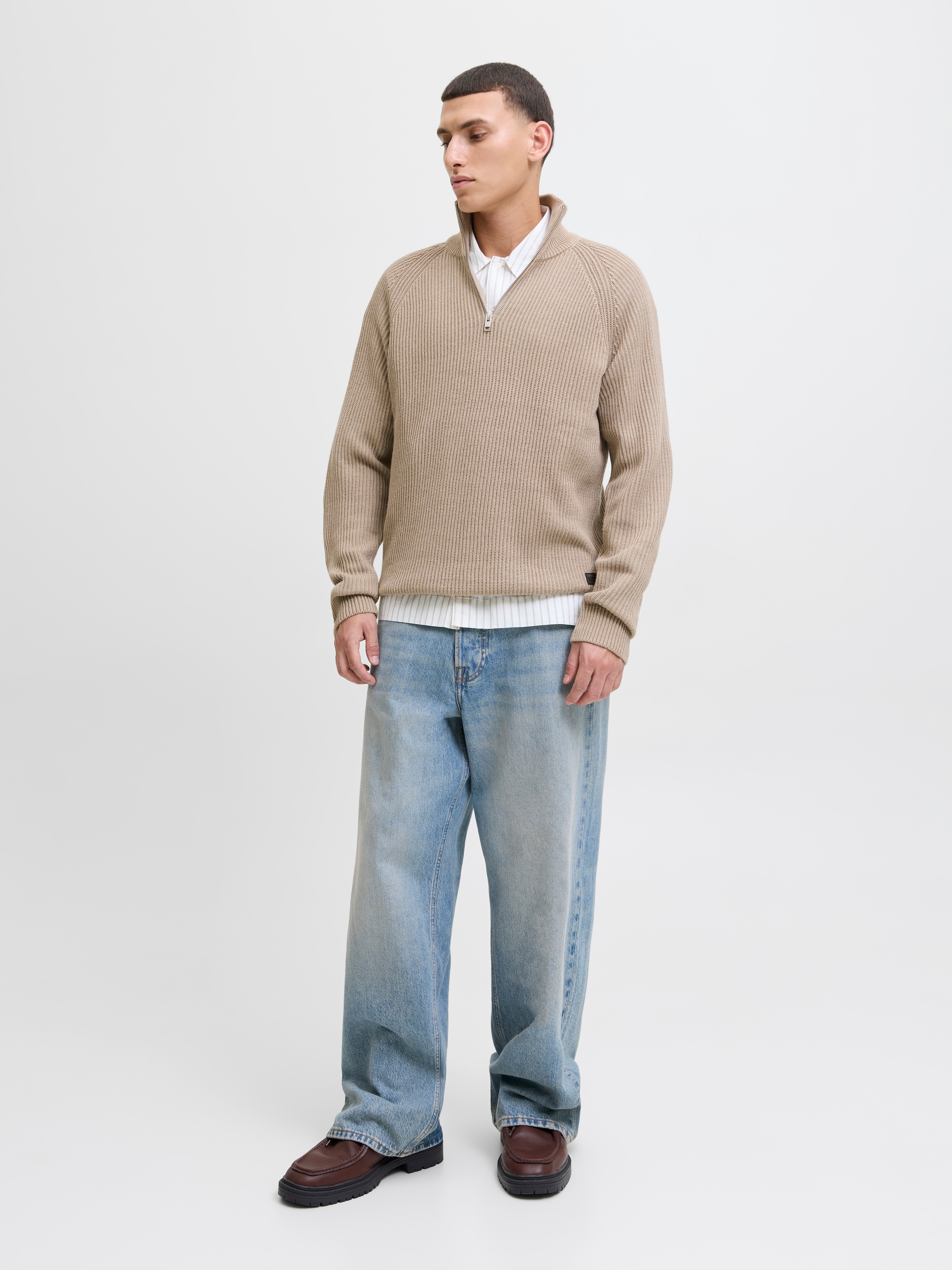 Jack & Jones Troyer »JJPANNEL KNIT HALF ZIP AW25«