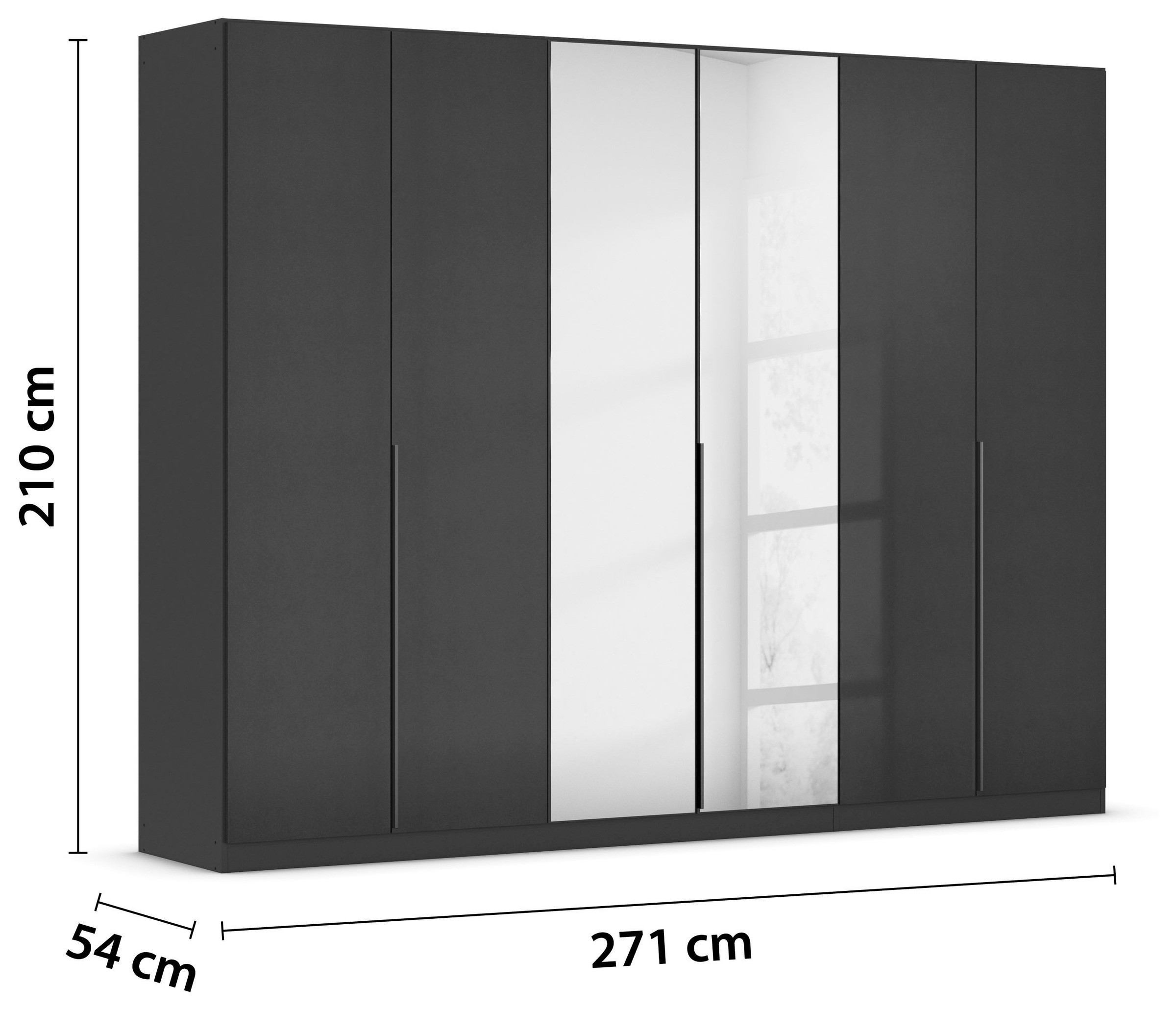 rauch Drehtürenschrank »Kleiderschrank Schrank Garderobe AGORDO mit Dekor- oder Hochglanzfront«, (in zwei Griff-Farben, Breiten 91-360 cm), durchdachte Innenausstattung, in 7 Breiten und 2 Höhen MADE IN GERMANY