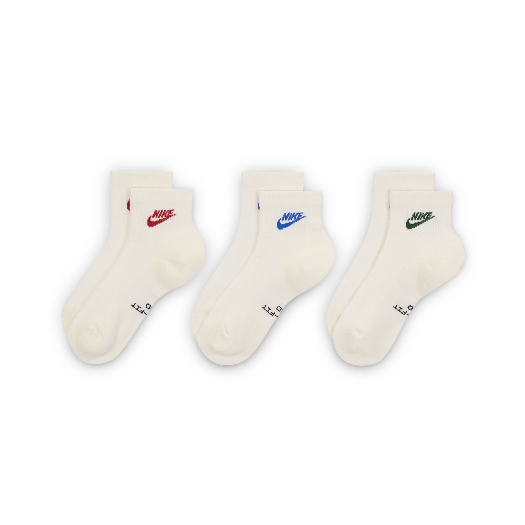 Nike Sportsocken »U NK ED ELVD ANK 3P FUTRA -144« für Erwachsene, Everyday Essential Socken, leichte, vielseitige Socken