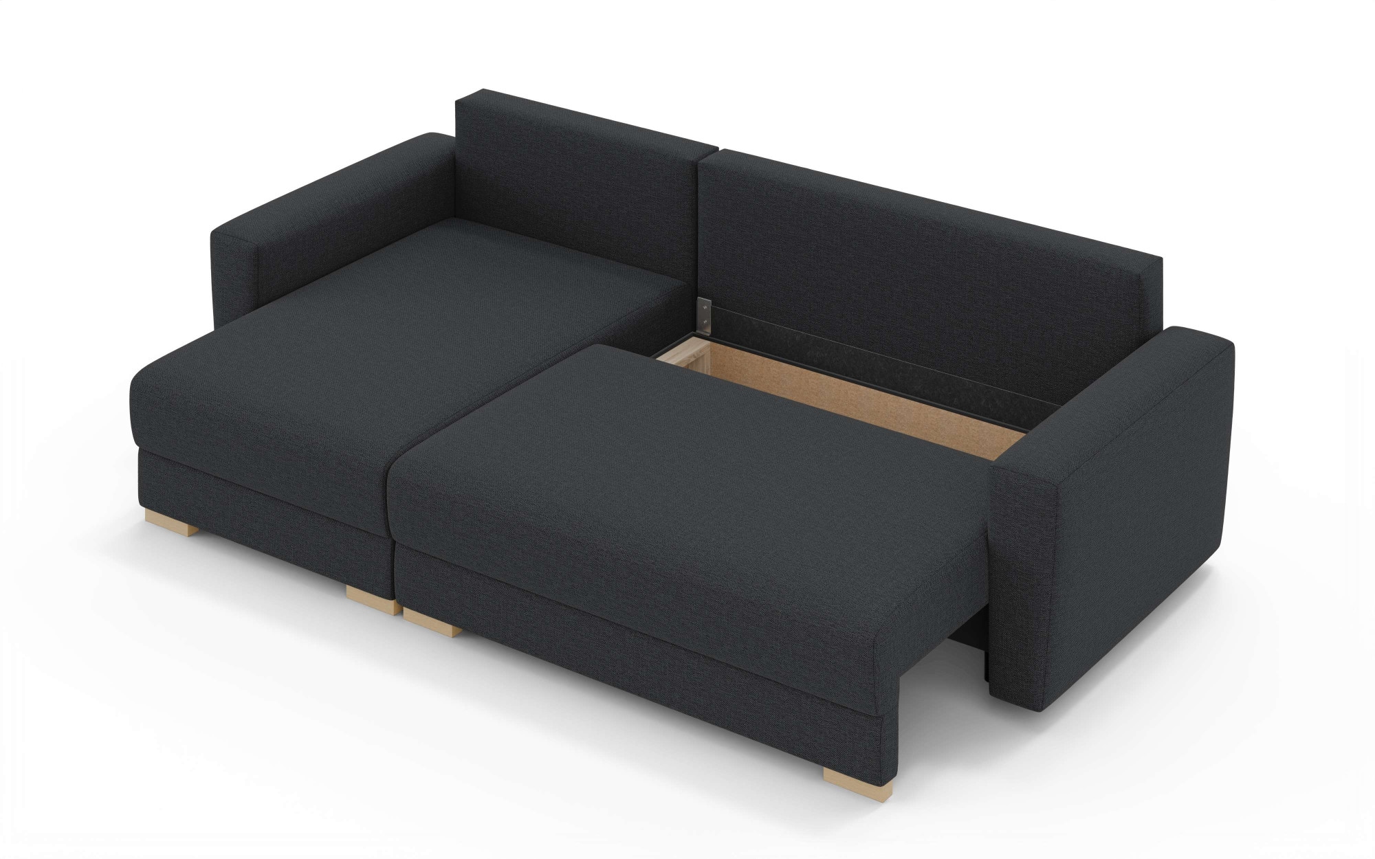 INOSIGN Ecksofa »MAGHERA universell Schlafsofa mit Bettkasten, Maße B/T/H: 255/142/84cm«, L-Form mit Recamiere rechts oder links montierbar, hoher Sitzkomfort