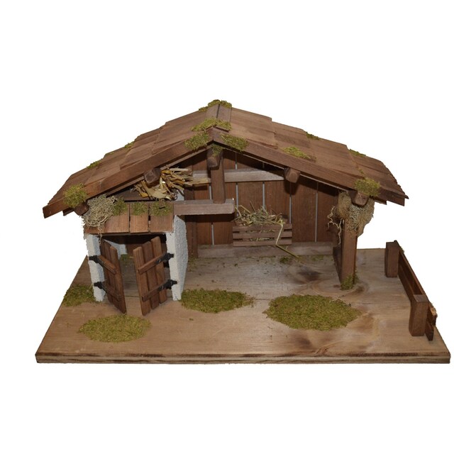 Petite Crèche De Noël En Résine - Figurine Sainte Famille 9x8,5cm - Décoration De Table Intérieure