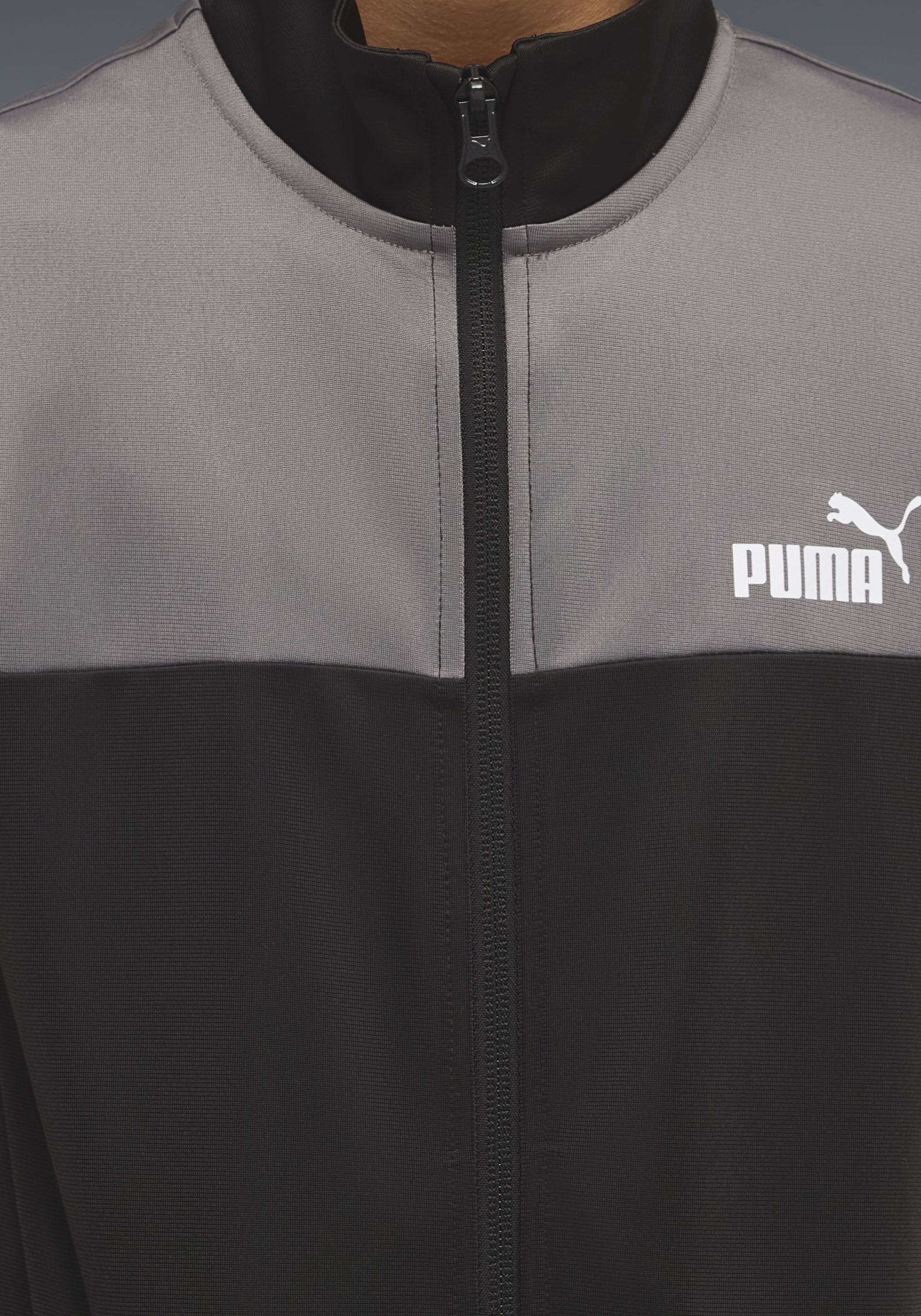 PUMA Trainingsanzug »POLY COLORBLOCK SUIT B« 2 tlg. Regular Fit, ohne Kapuze