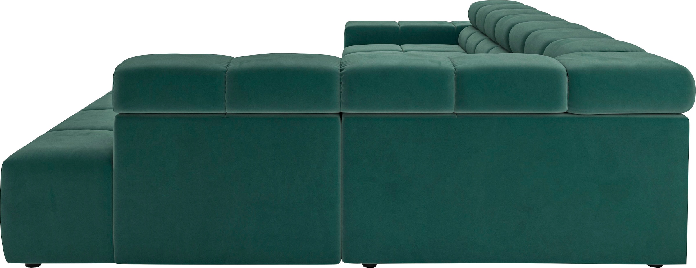 INOSIGN Ecksofa »Ancona incl. Kopfteilverstellung, Zierkissen Breite 319cm, L-Form«, wahlweise motorische Sitztiefenverstellung, auch in Cord + Easy Care