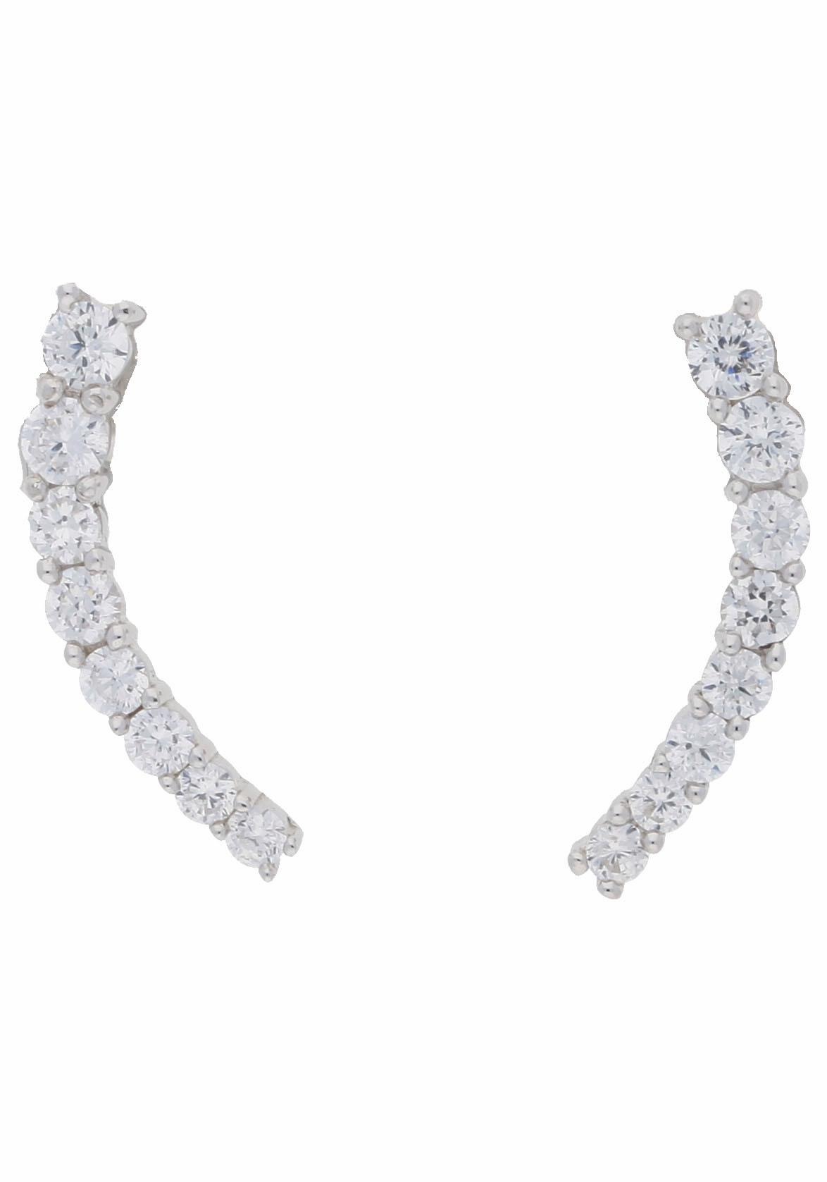 Firetti Paar Ohrstecker »Schmuck Geschenk Silber 925 Ohrschmuck Ear Climber«, mit Zirkonia (synth.)