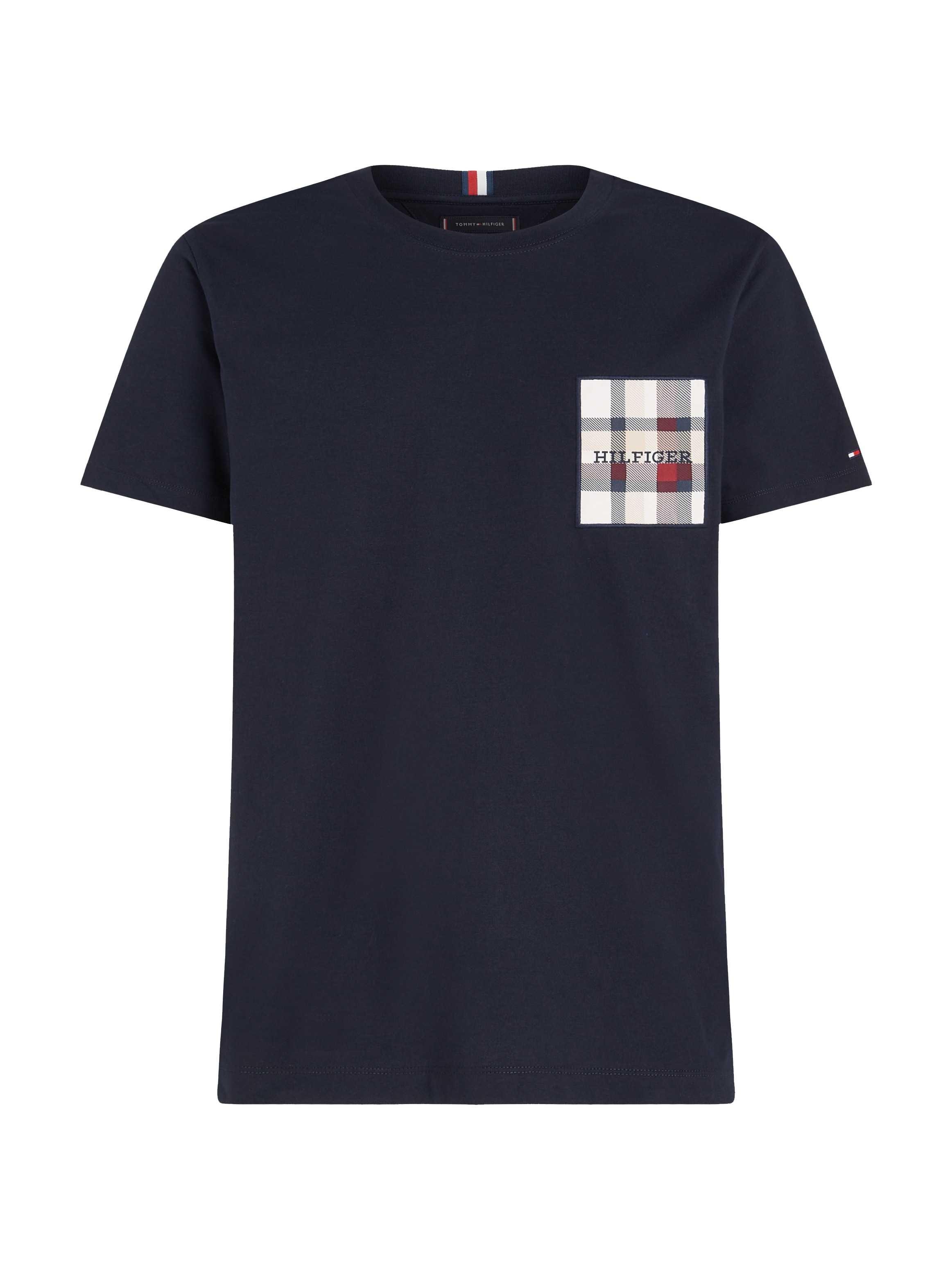 Tommy Hilfiger T-Shirt »CHECK MONOTYPE LABEL TEE«