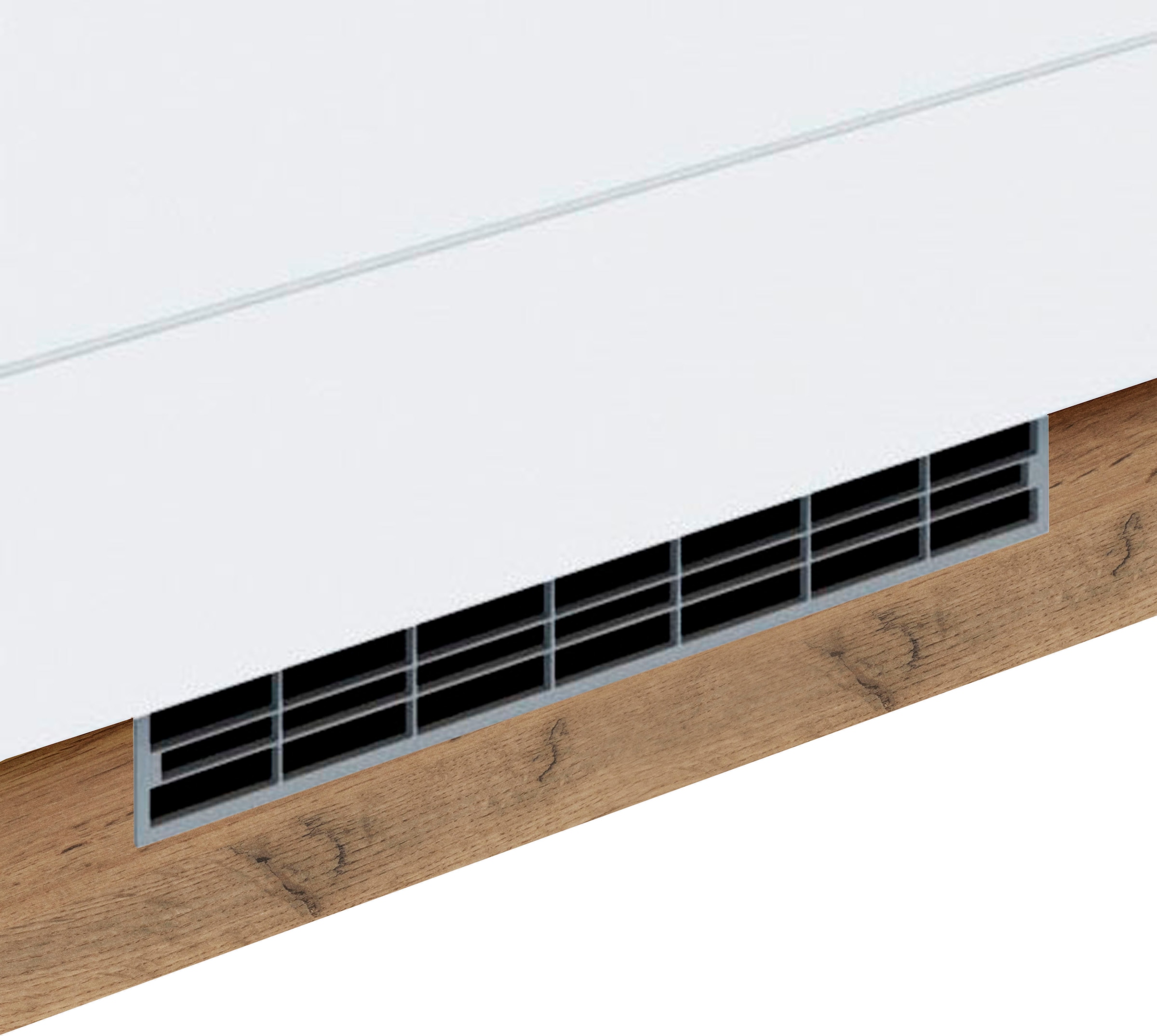 KOCHSTATION Kühlumbauschrank »KS-Luhe« 60 cm breit, hochwertige MDF-Fronten mit waagerechter Lisene