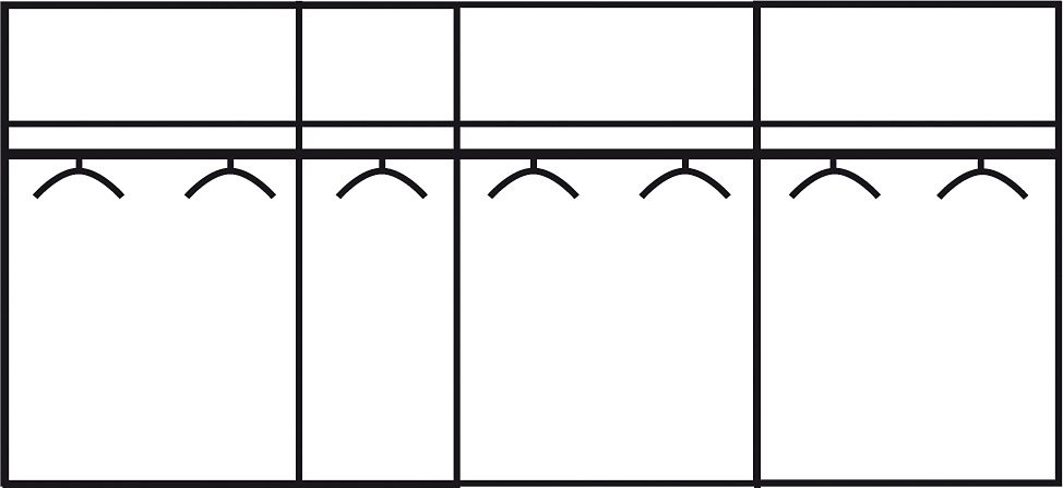 rauch Schwebetürenschrank »Quadra Bestseller Schlafzimmerschrank in vielen Breiten«, Kleiderschrank Garderobenschrank Schrank mit Glaselementen