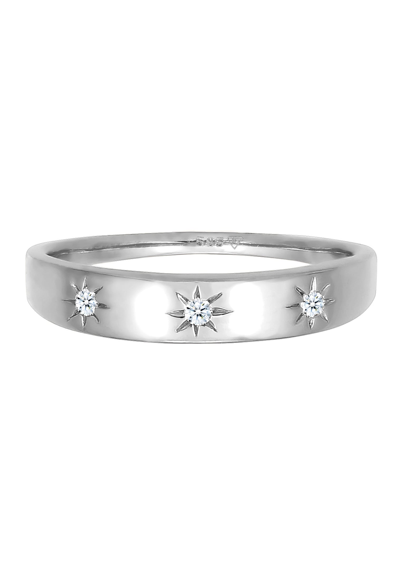 Elli DIAMONDS Verlobungsring »Ring Verlobung Astro Diamant (0.045 ct.) 585 Weißgold«