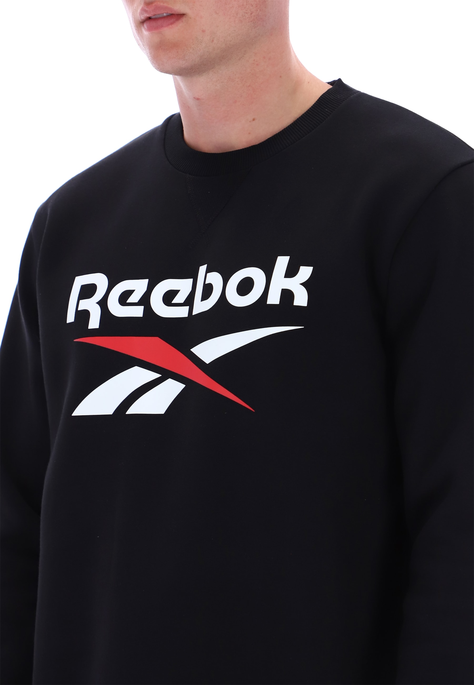Reebok Sweatshirt »JULIAN 2 COL LOGO CREWNECK SWEATSHIRT«, Langarm-Design, aus Baumwolle und Polyester, mit Rundhalsausschnitt
