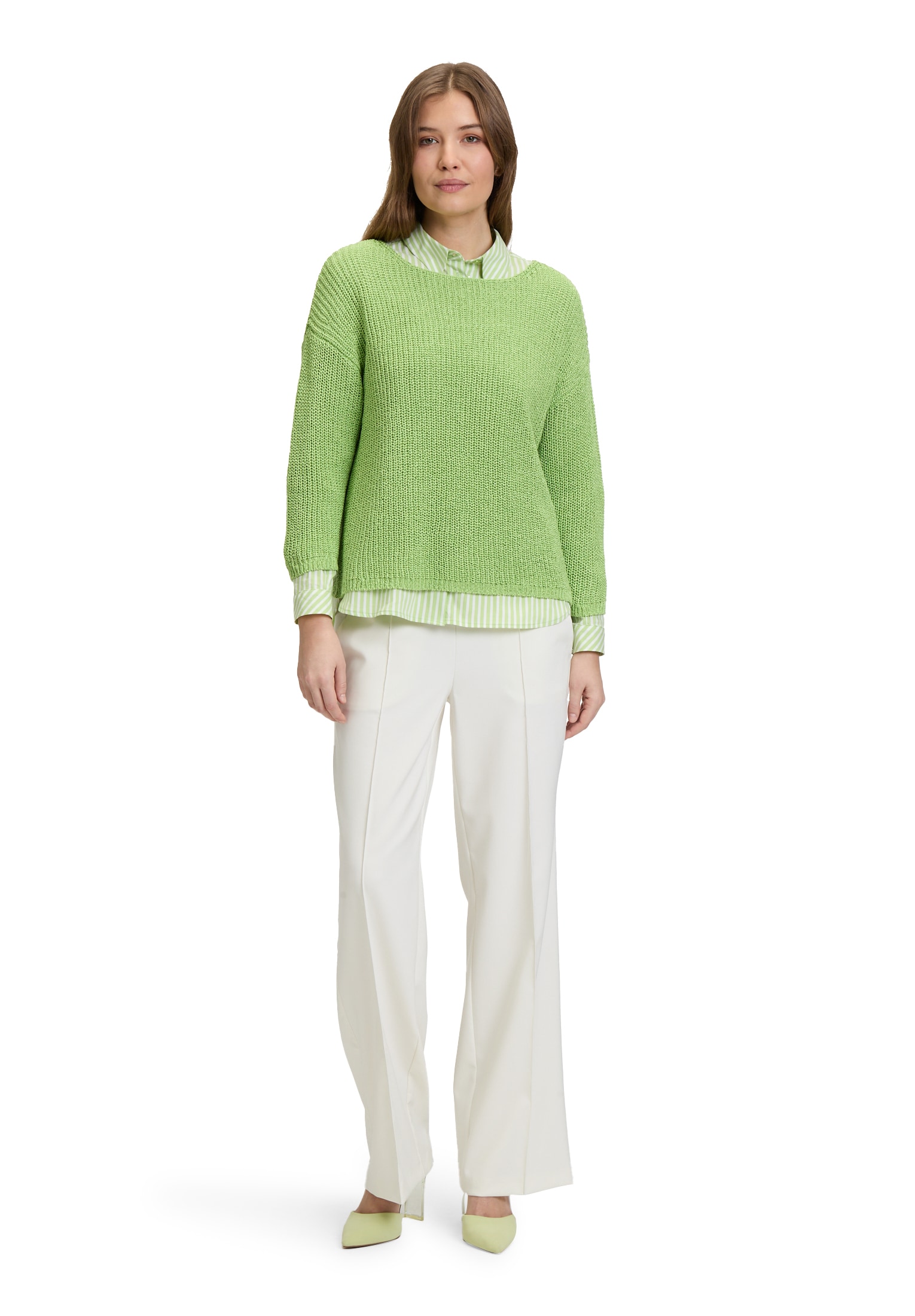 Betty Barclay Rundhalspullover »Basic-Strickpullover mit Rippenstruktur«
