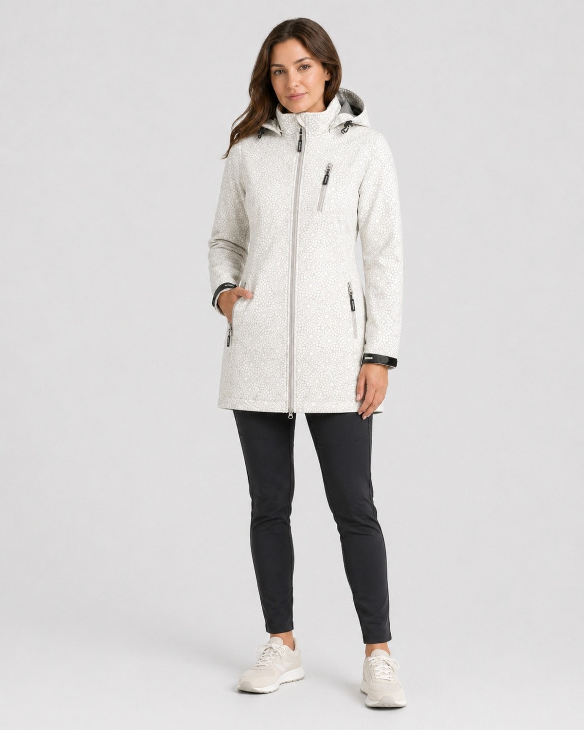 DEPROC Active Softshelljacke »SHELBY LONG« leichter Softshell Kurzmantel mit abnehmbarer Kapuze