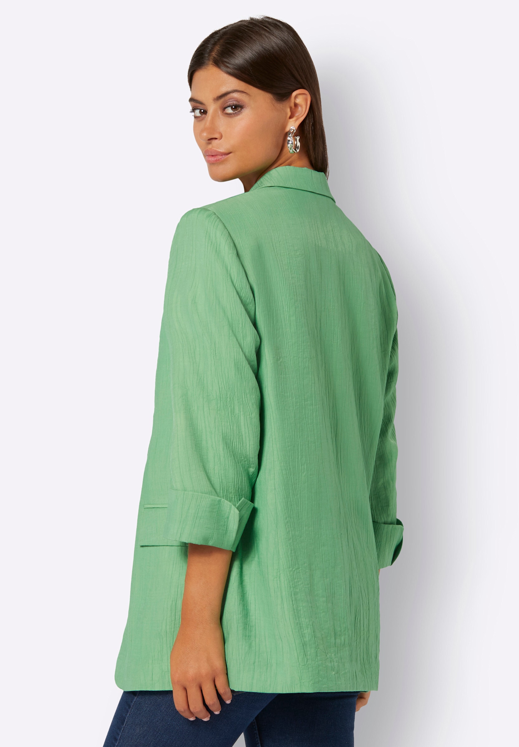 creation L Blusenblazer »Blazer Blazer in langer, verschlussloser Form«
