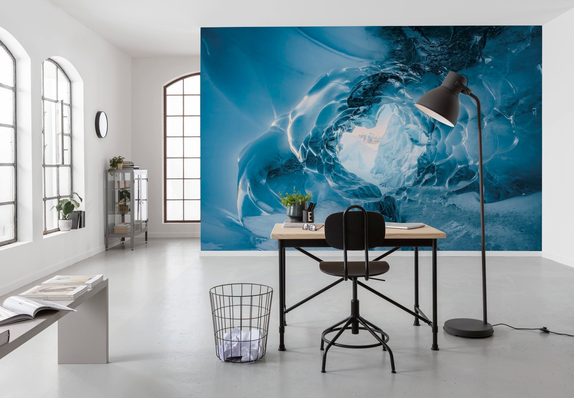 Komar Vliestapete »Digitaldruck Vlies - The Eye of the Glacier - Größe 450 x 280 cm«, bedruckt, Wohnzimmer, Schlafzimmer