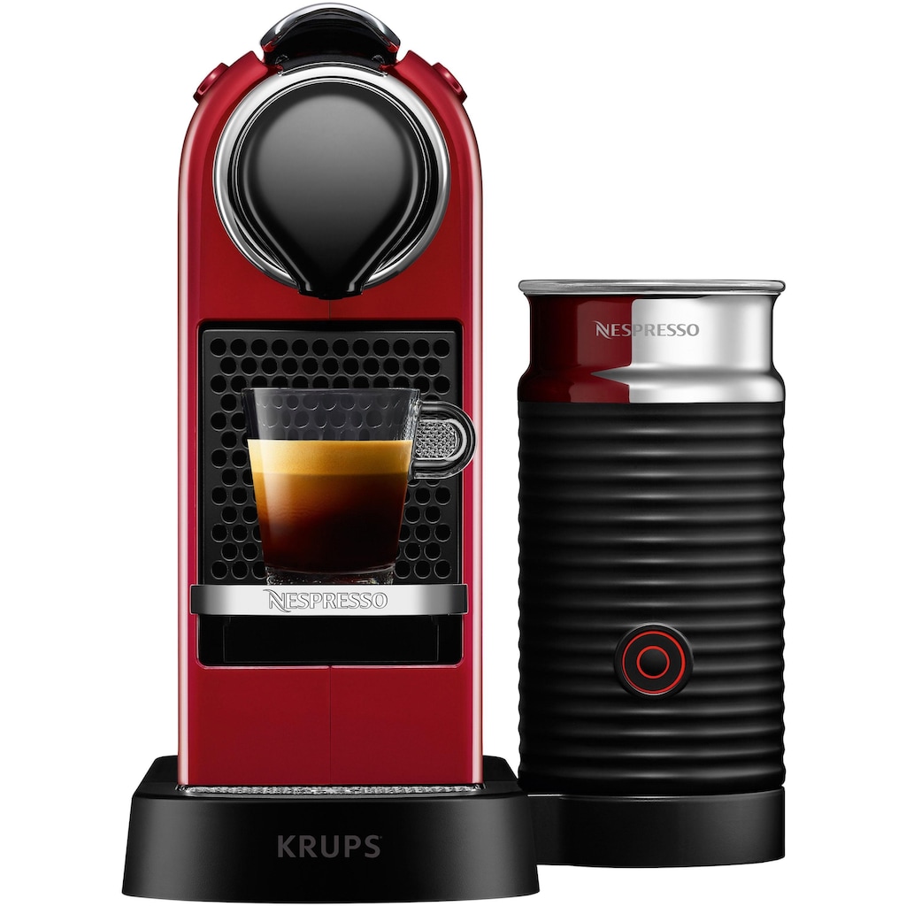 Nespresso Kapselmaschine »XN7615 CitiZ & Milk von Krups«, inkl. Aeroccino Milchaufschäumer, Willkommenspaket mit 7 Kapseln