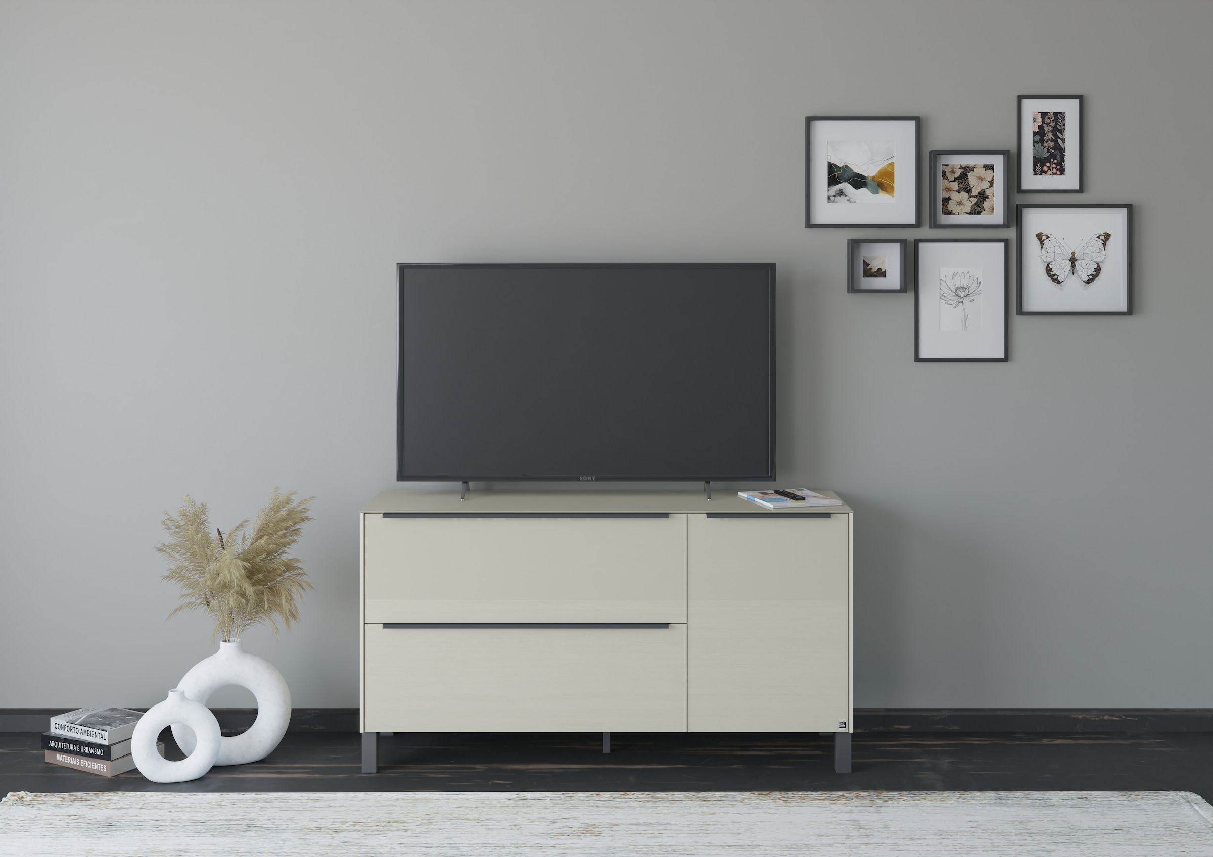 set one by Musterring Lowboard »Reno« 1 Stk. tlg. Mit Vierkantfuß in diversen Farben, 75 cm Höhe & Farbauswahl