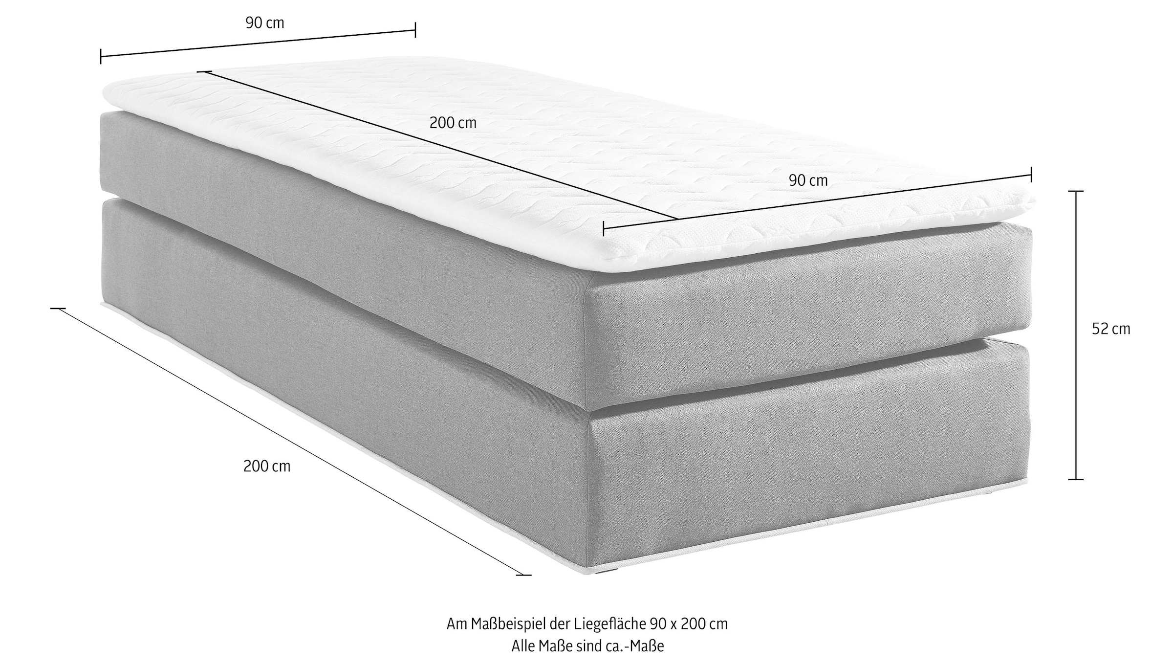 COLLECTION AB Boxspringbett, inklusive Topper