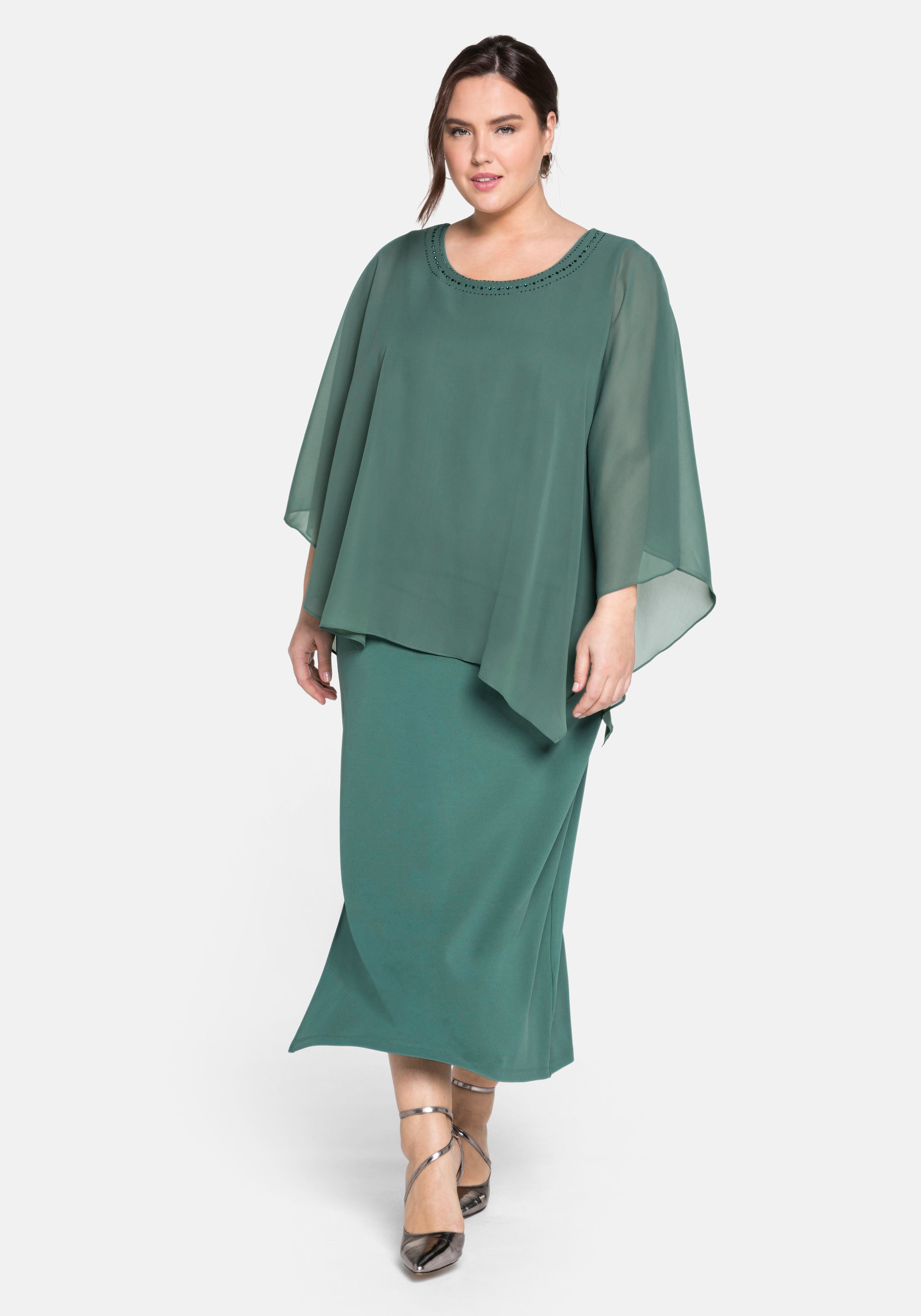 Sheego Abendkleid, im Lagenlook