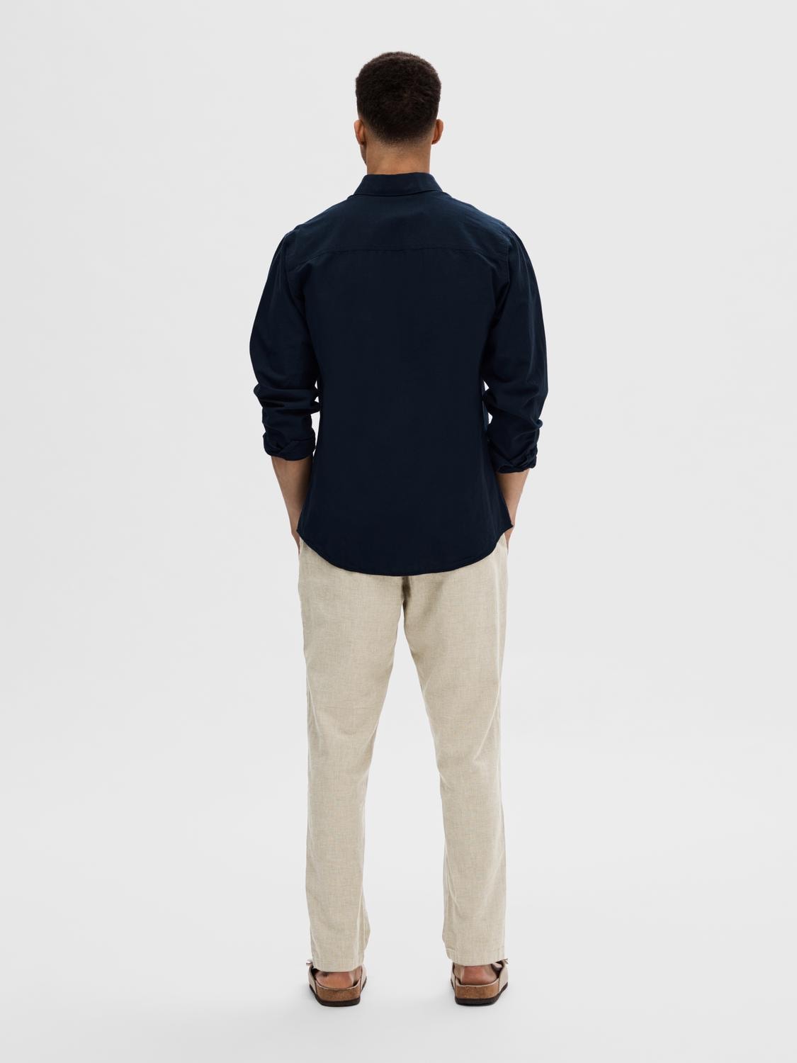 SELECTED HOMME Leinenhemd »NEW-LINEN SHIRT«, unifarben