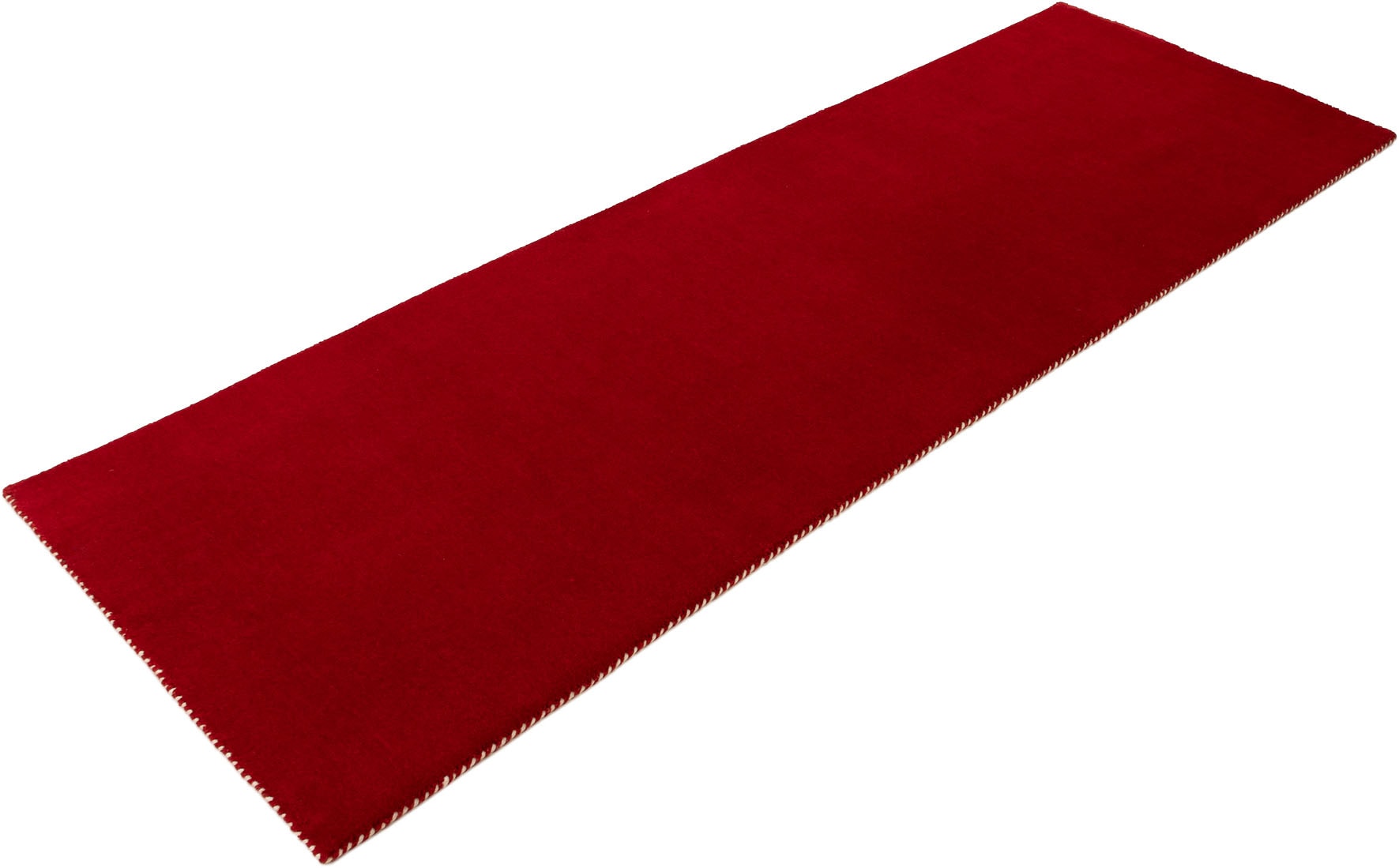 carpetfine Wollteppich »Gabbeh Lola Uni«, rechteckig, 14 mm Höhe, mit natürlichem Pflanzenmaterial von Hand gewebt, auch in Rund