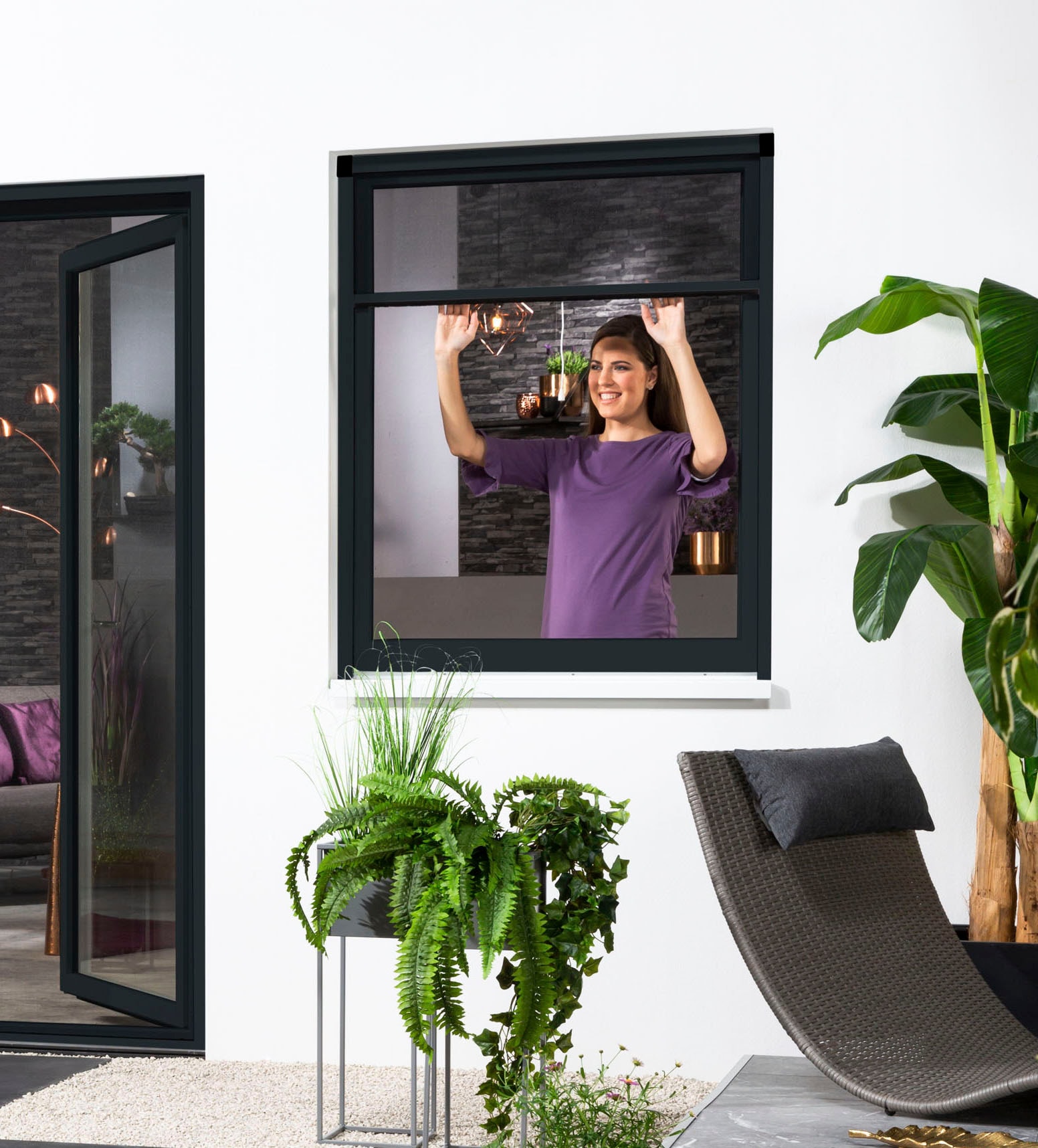 hecht international Insektenschutzrollo »SMART«, transparent, Insektenschutz, für Fenster, kürzbar
