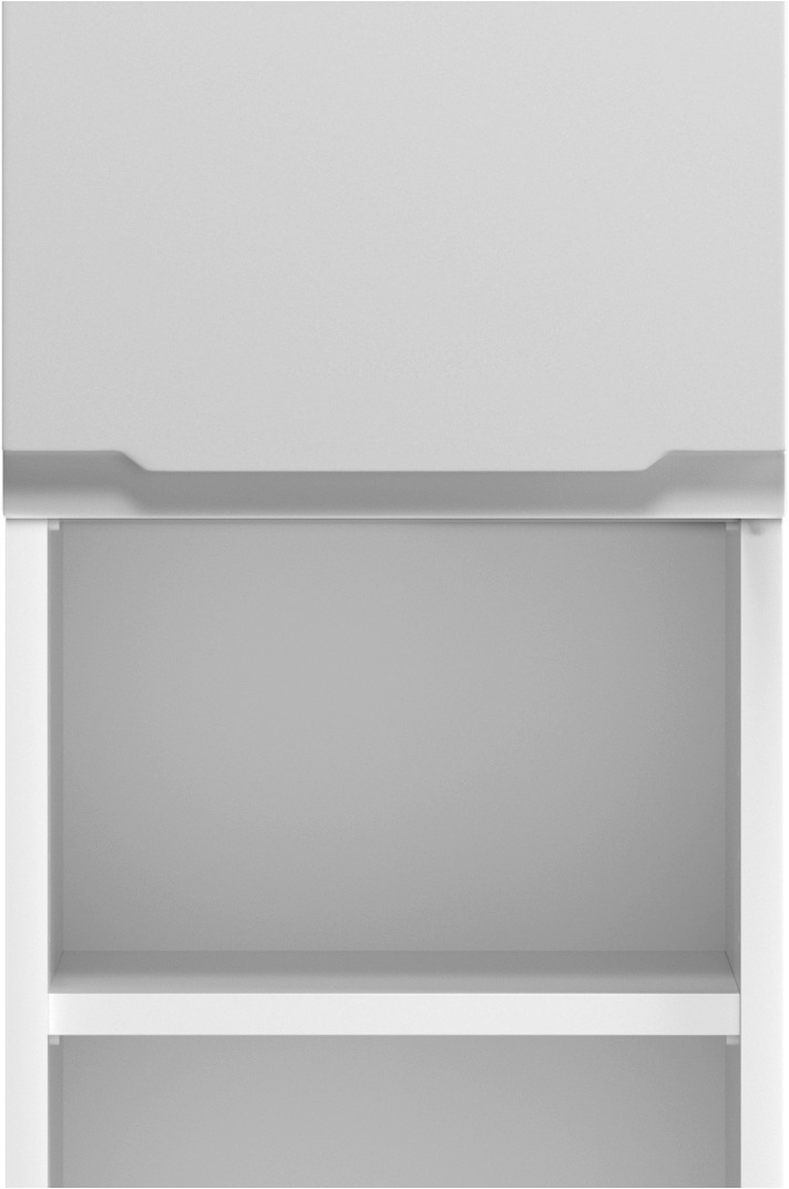 welltime Hochschrank »CABO, gedämpfte Scharniere« matt weiß, griffloses Design, reversibel