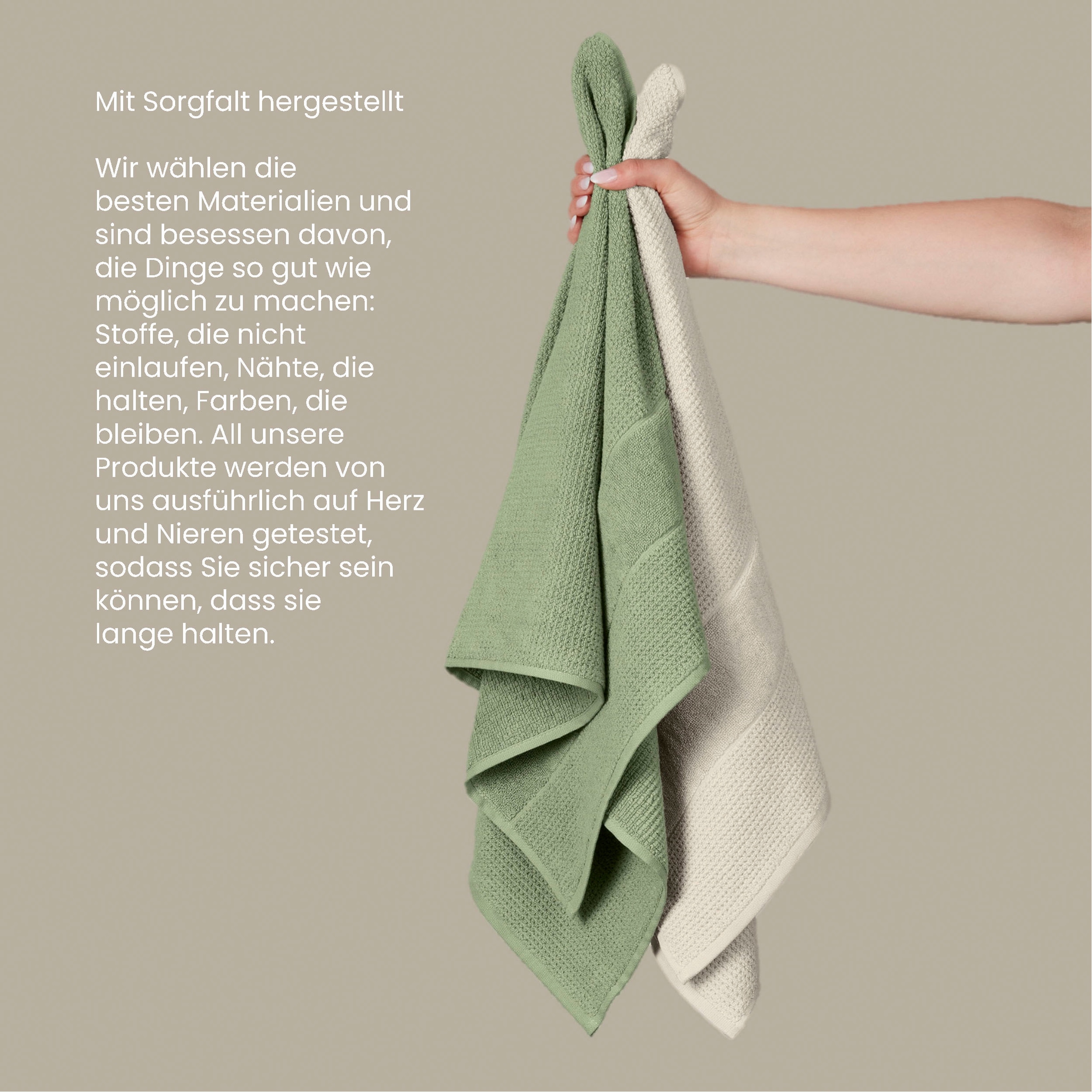 (2 4er by bei Schiesser OTTO GREEN Reiskorn-Optik, MADE 100% »Turin Set Handtücher IN aus Baumwolle«, online OEKO-TEX®-zertifiziert im St.),