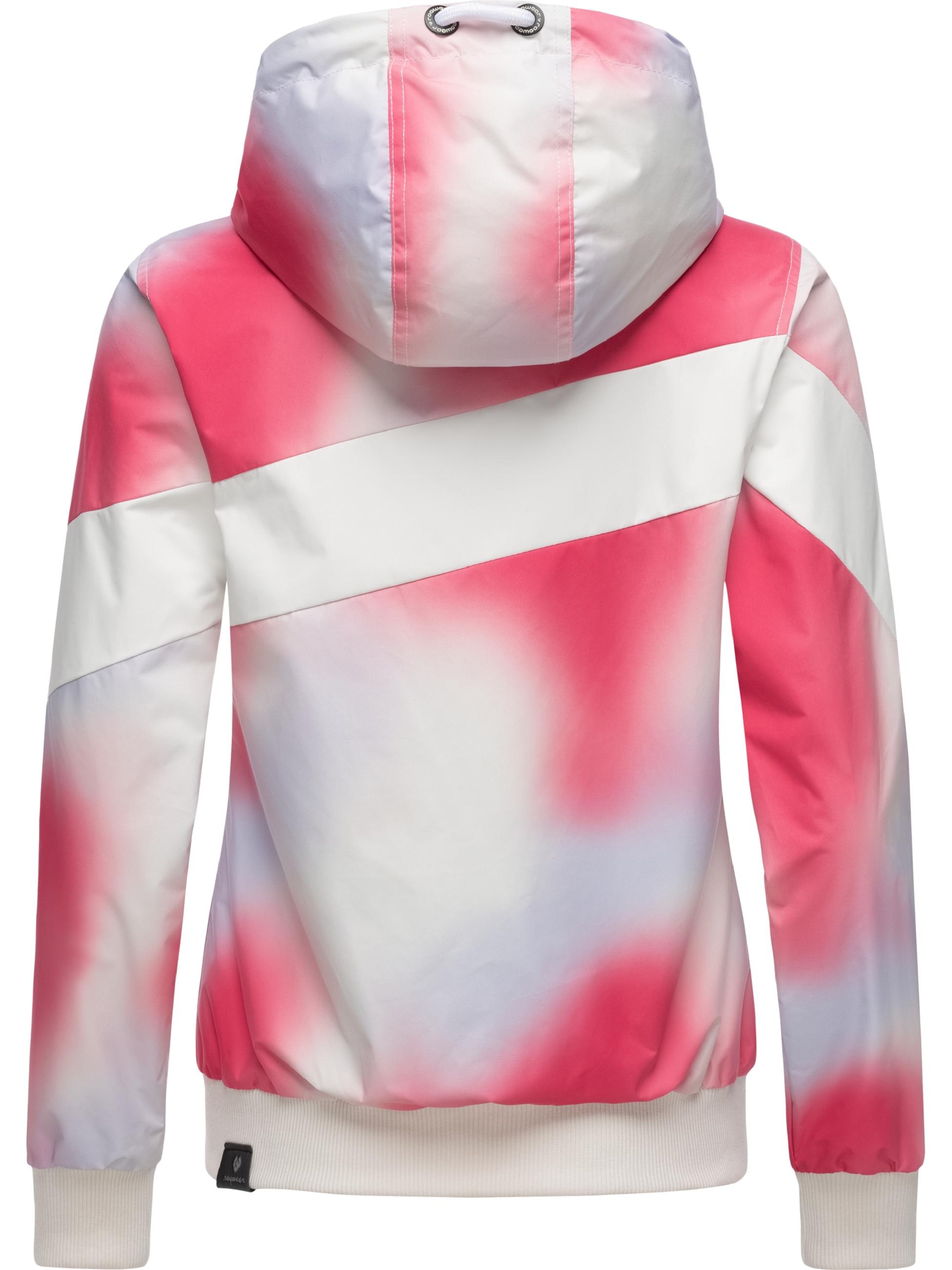 Ragwear Funktionsjacke »Übergangsjacke Nuggie Block Ombre Intl.«, mit Kapuze, Übergangsjacke mit auffälligem Batik-Muster