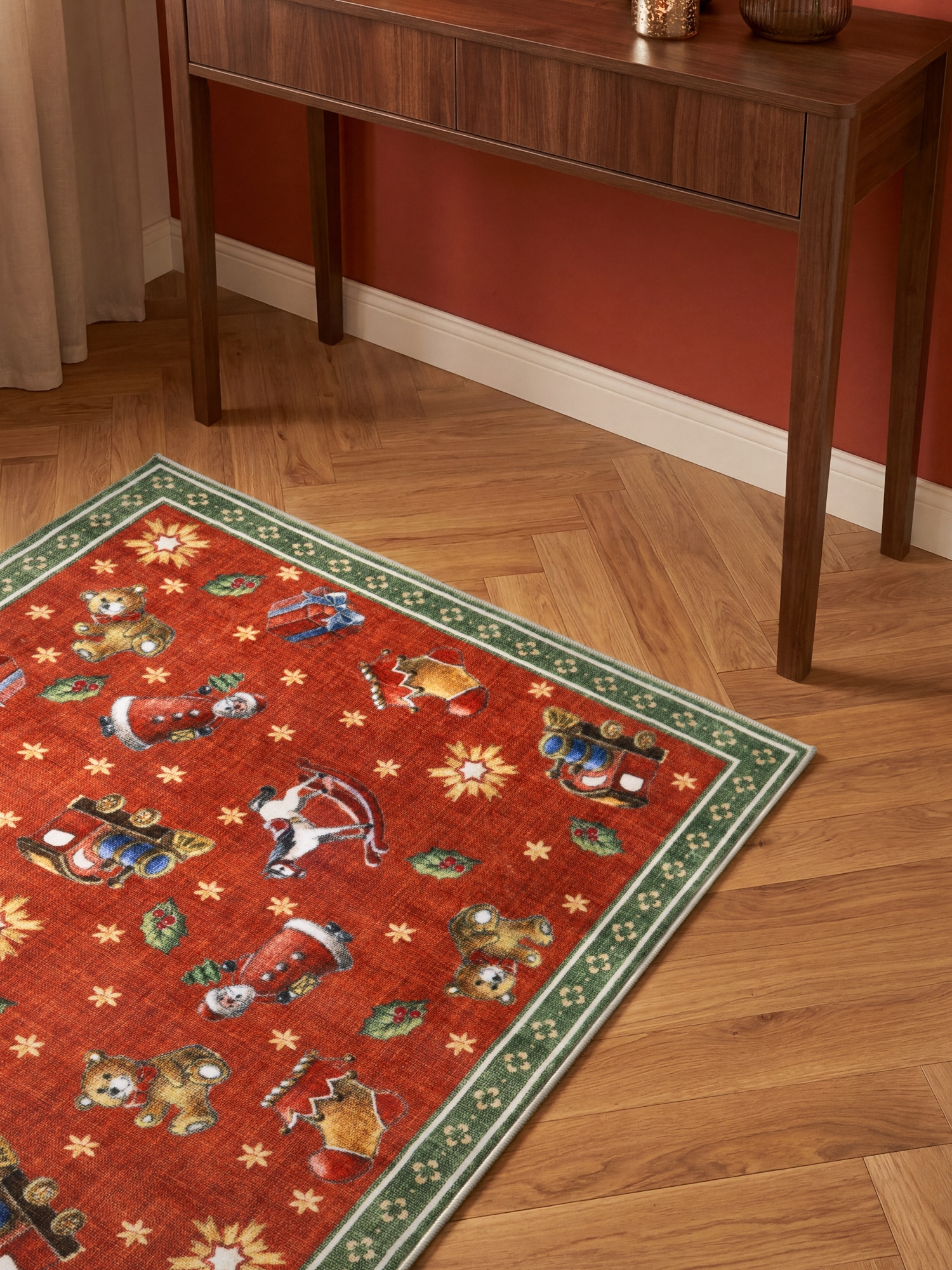 Villeroy & Boch Teppich »Toy's Delight Nostalgic Noel« rechteckig 3 mm Höhe Weihnachten, Toys Delight, Wohnzimmer, Waschbar, Baumrock, Christmas