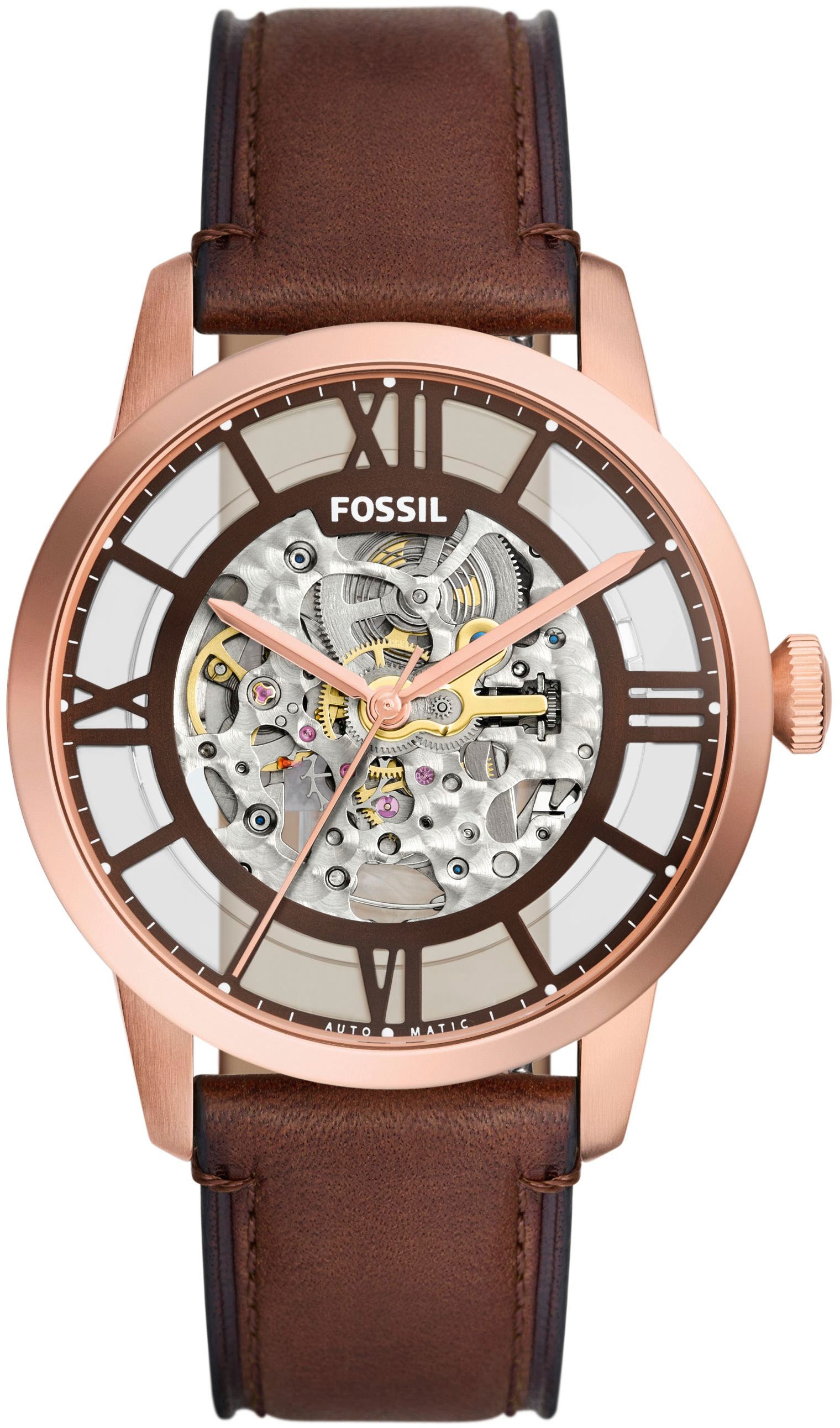 Fossil Automatikuhr »TOWNSMAN, ME3259«, Armbanduhr, Herrenuhr, mechanische Uhr
