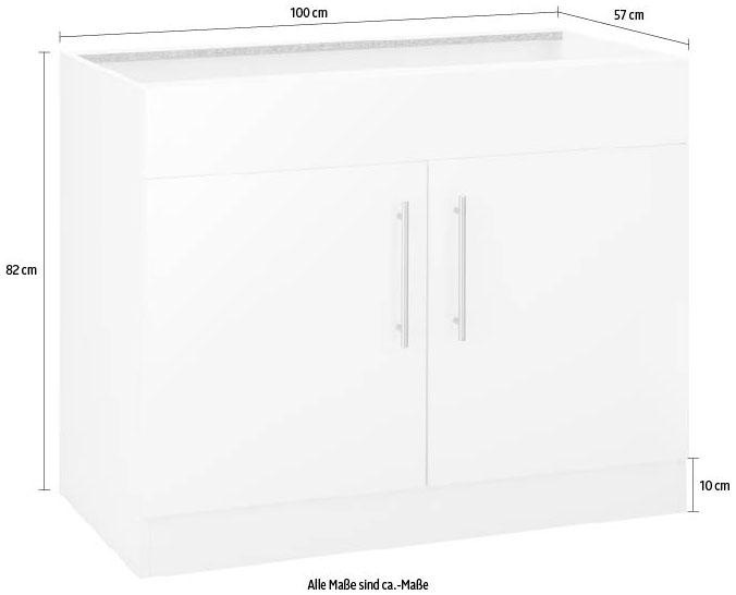 wiho Küchen Spülenschrank »Cali« 100 cm breit, ohne Arbeitsplatte