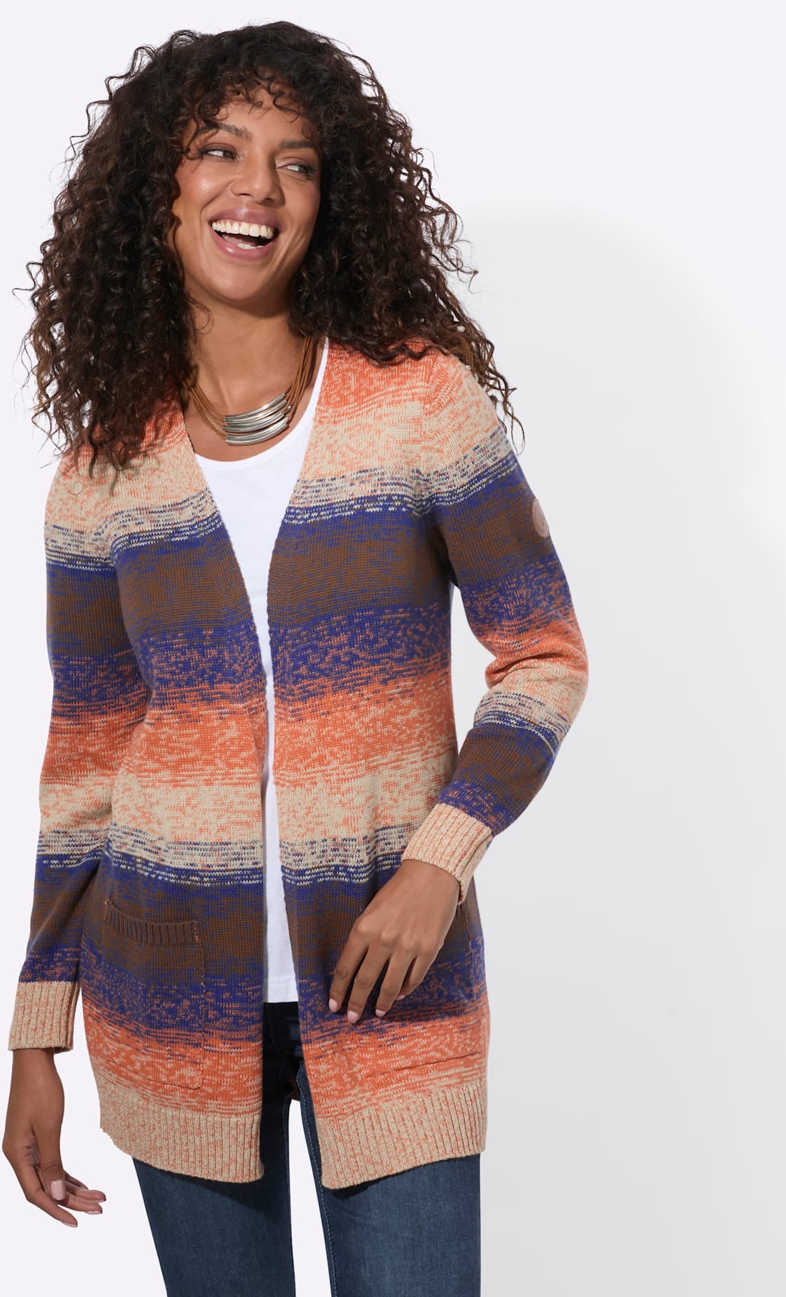 Casual Looks Longstrickjacke
