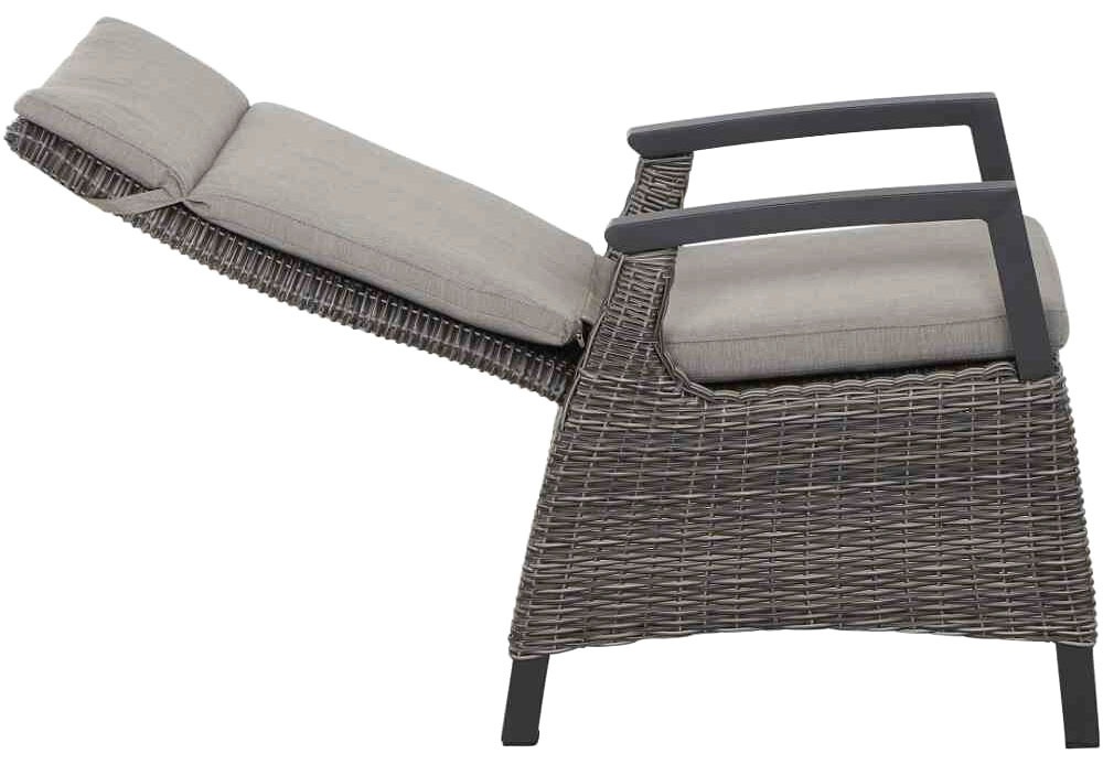 Siena Garden Garten-Essgruppe »Corido«, (5 tlg., 4 Sessel: 76x62x109 cm, Tisch Sincro: 200/260x100x77 cm), Aluminium, Keramik, verstellbar, ausziehbar, Inkl. Auflagen