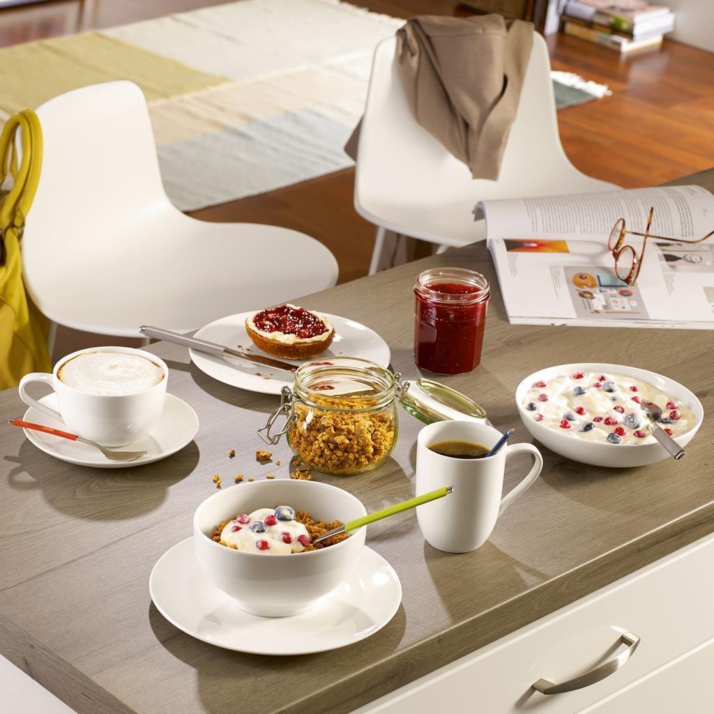 Villeroy & Boch Geschirr-Set »Frühstücks-Set For Me 19er Set weiß« Spülmaschinenfest, Mikrowellensicher