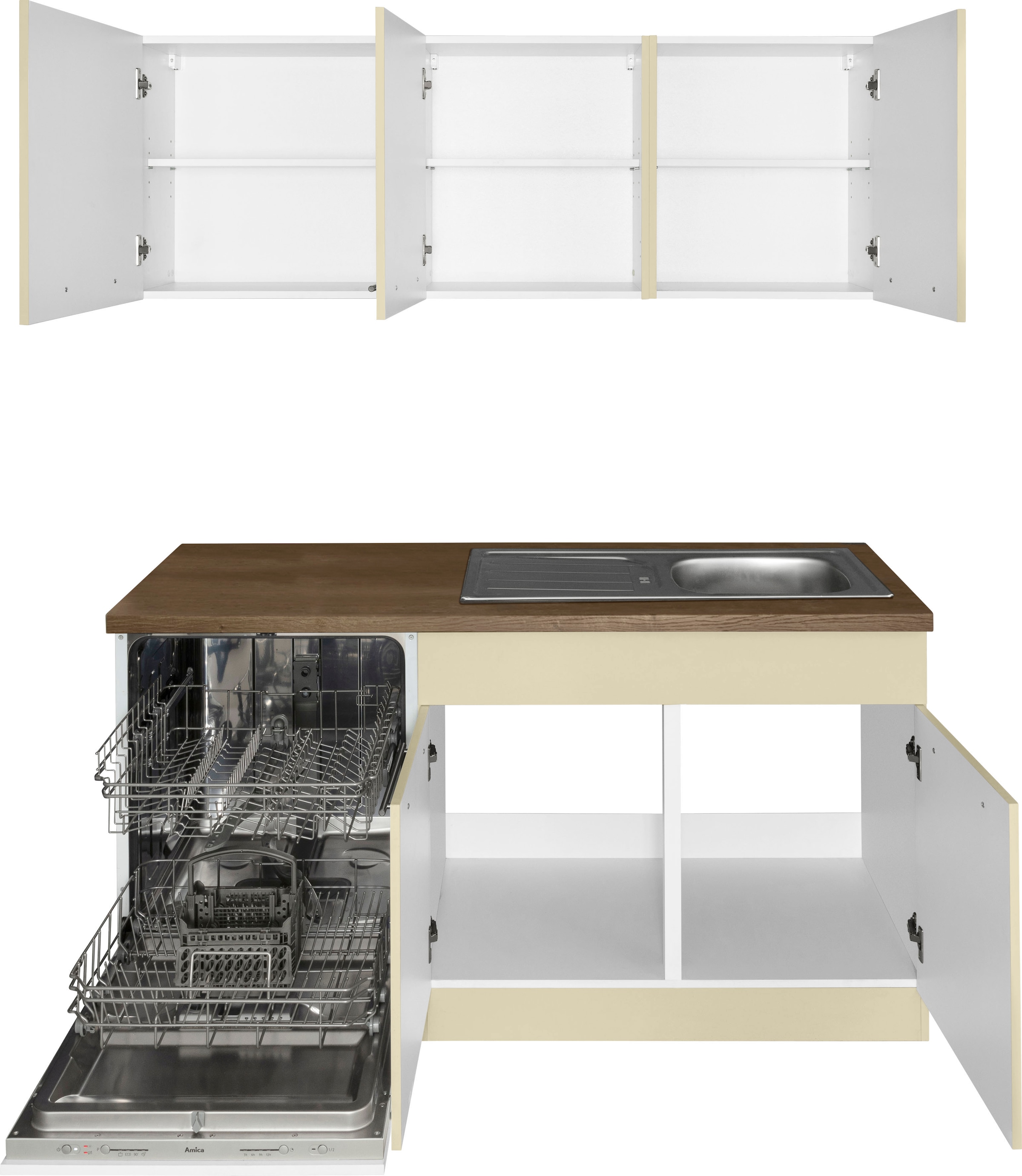 wiho Küchen Winkelküche »Unna«, 260 Stellbreite E-Geräten, Online cm 220 Shop kaufen mit OTTO x im