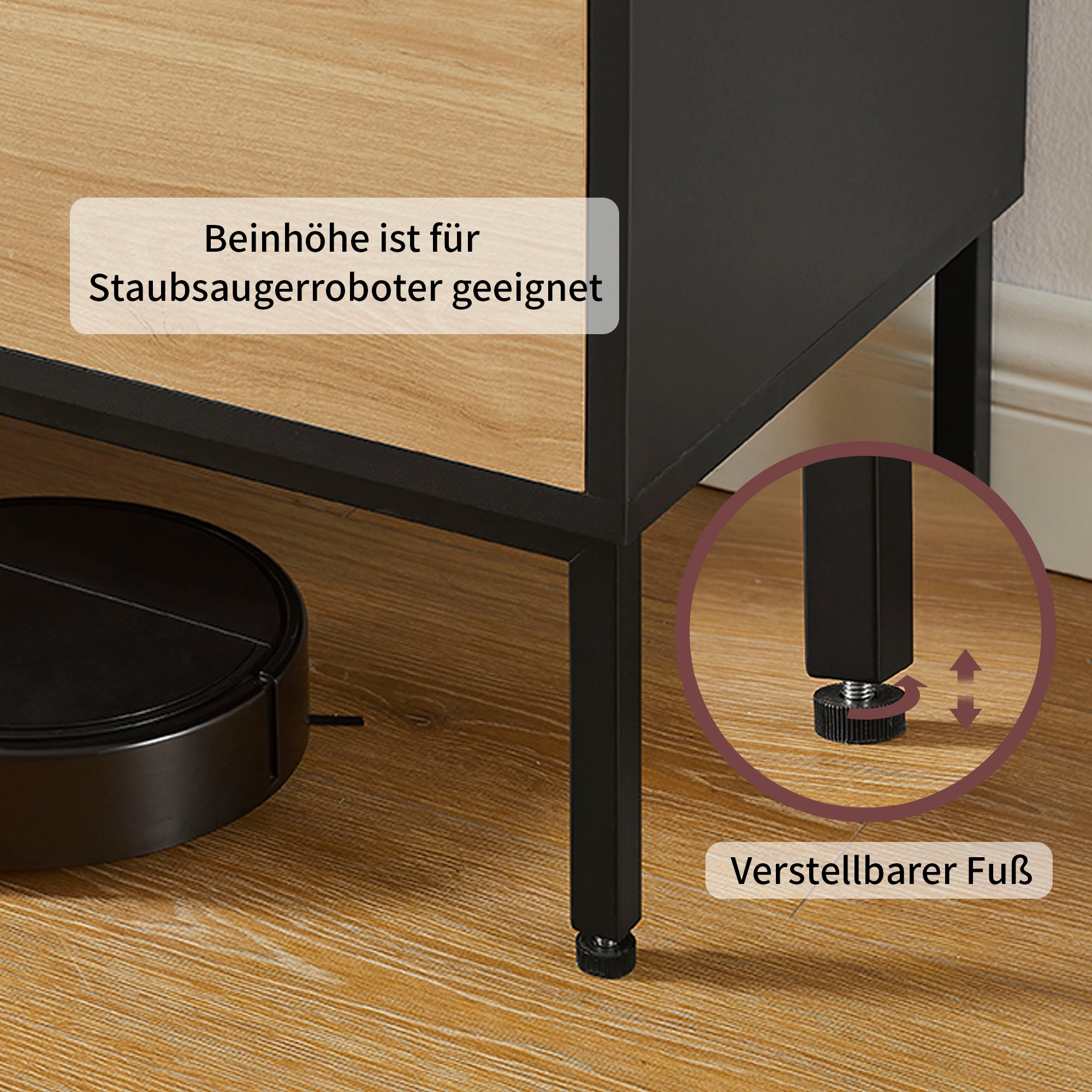 OTTO home Highboard »Tayler« pflegeleichte Melaminoberfläche, Metallgestell, Breite 100 cm