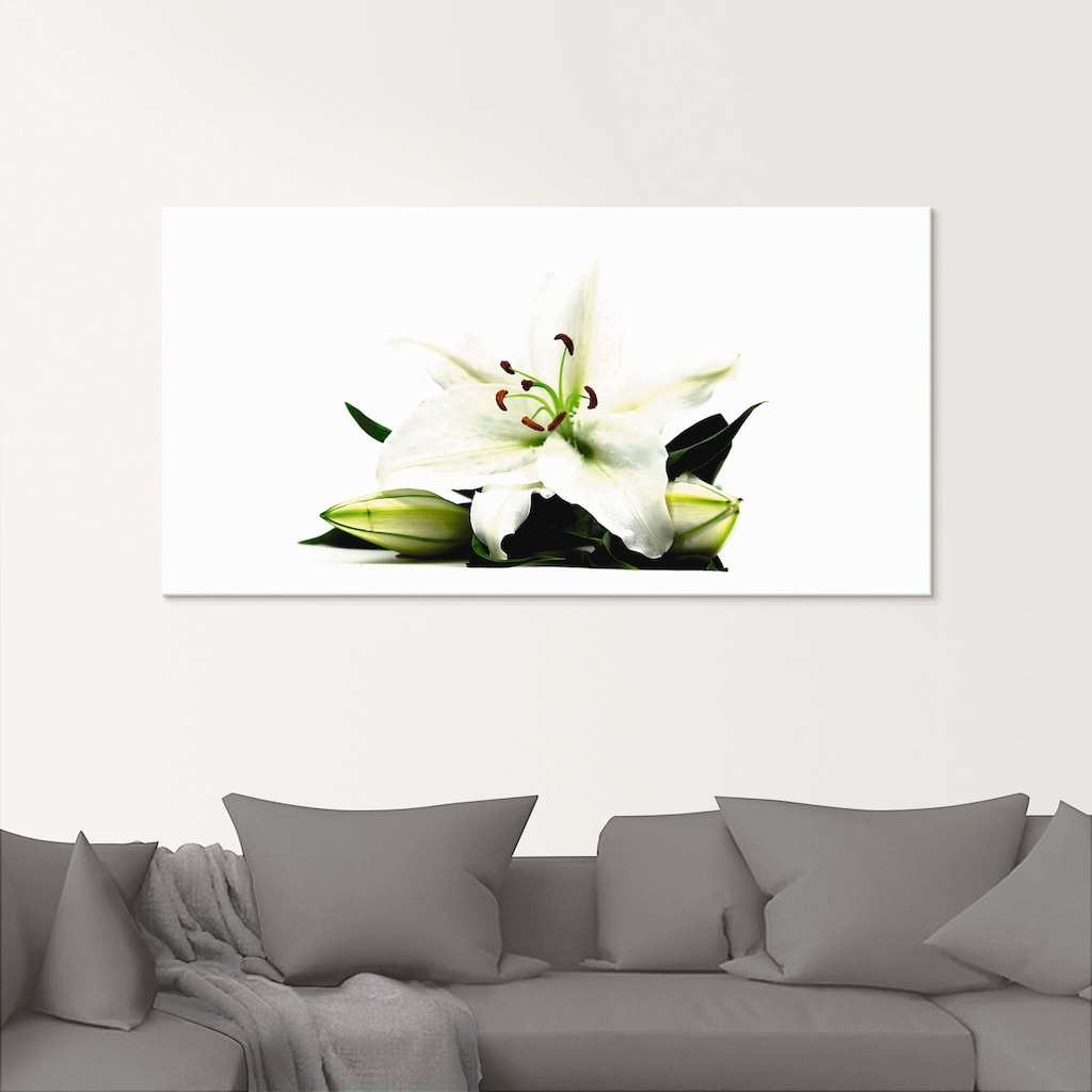 Artland Glasbild »Große Lilie«, Blumen, (1 St.)