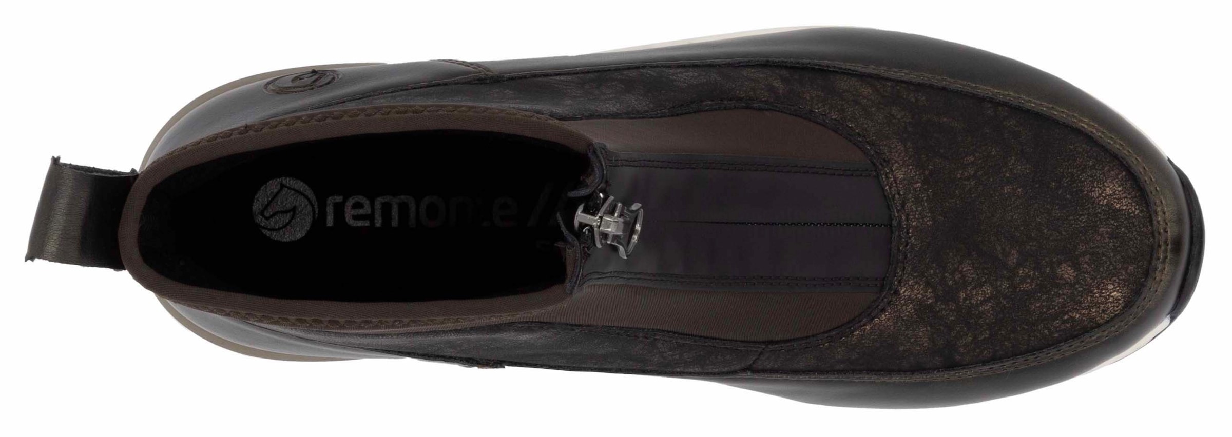 Remonte Keilsneaker, Schlupfboots, Freizeitschuh, High-Top-Sneaker, Front-Reißverschluss