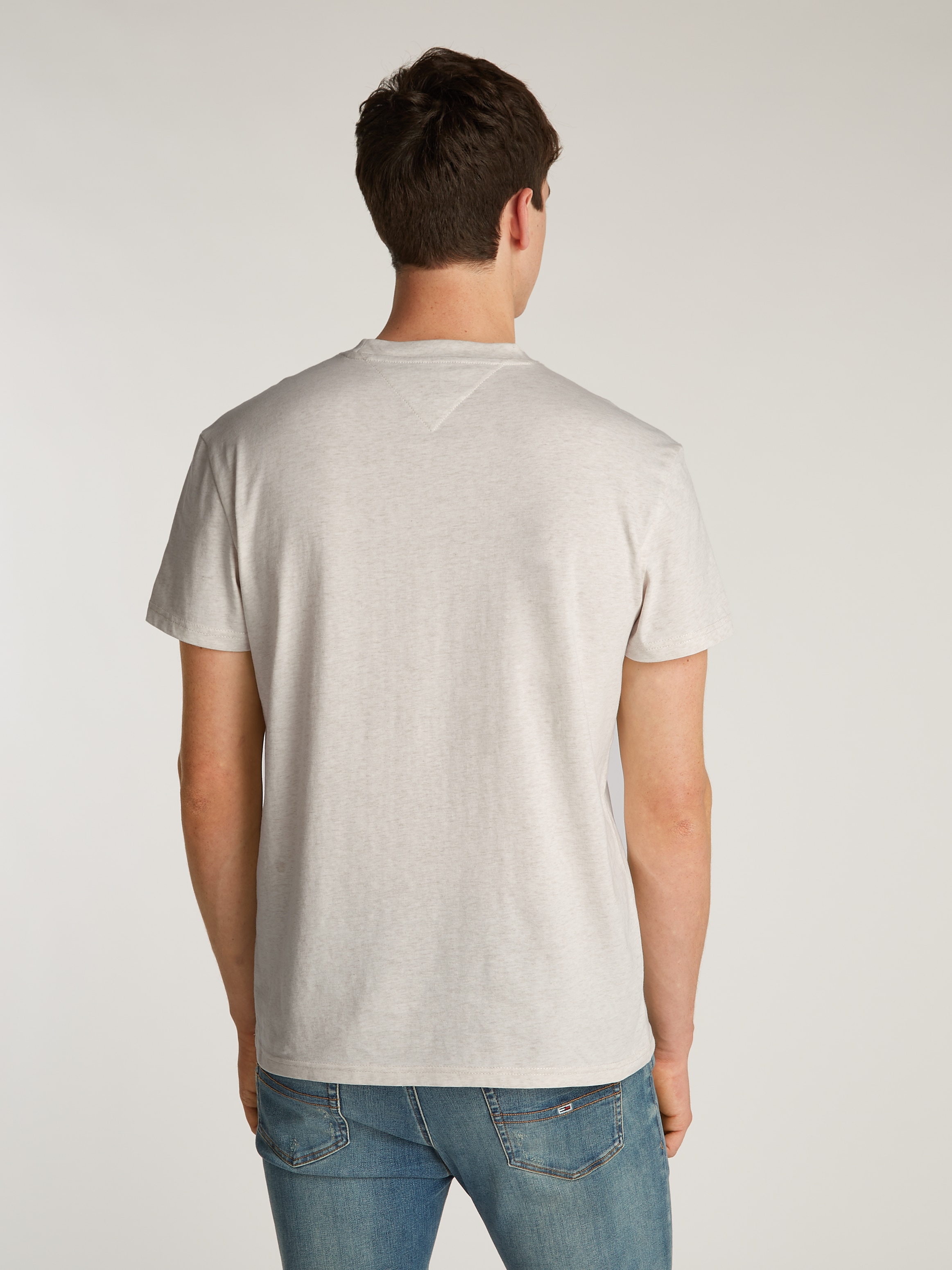 Tommy Jeans Plus Rundhalsshirt »TJM REG LINEAR LOGO TEE EXT«, in Große Größen, Logodruck und Stickerei